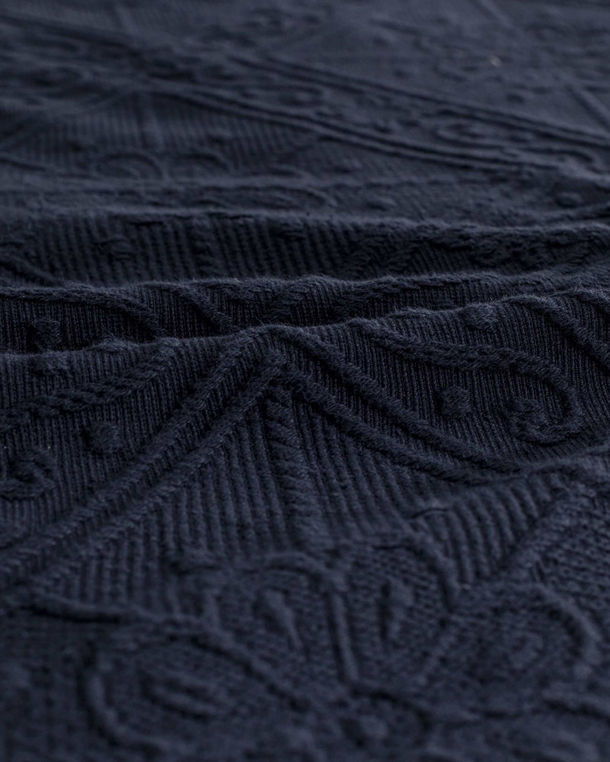 Couvre-lit double 100 % coton Marjolaina - Bleu marine - 6