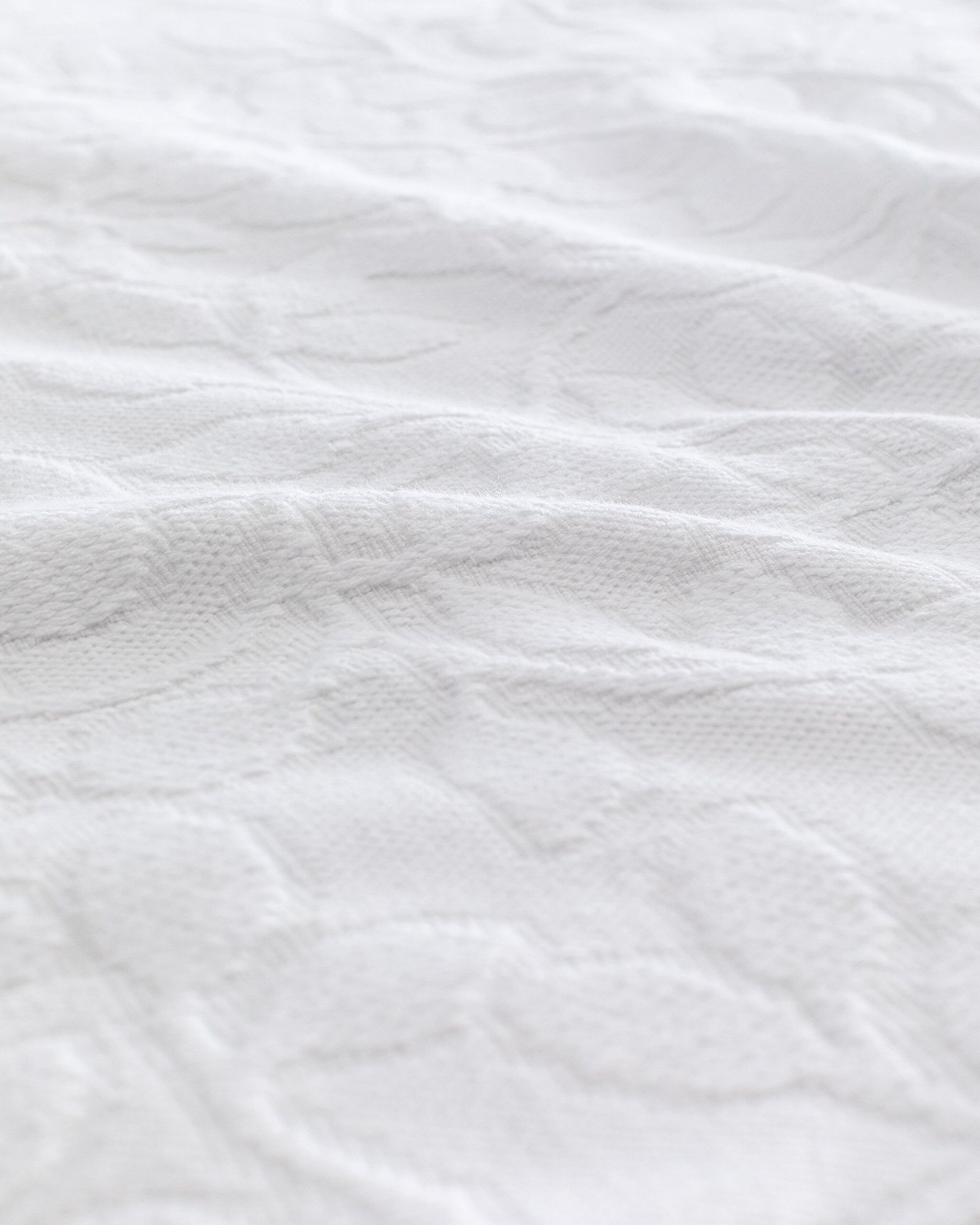 Couvre-lit double 100% coton Chantal - Blanc - 6