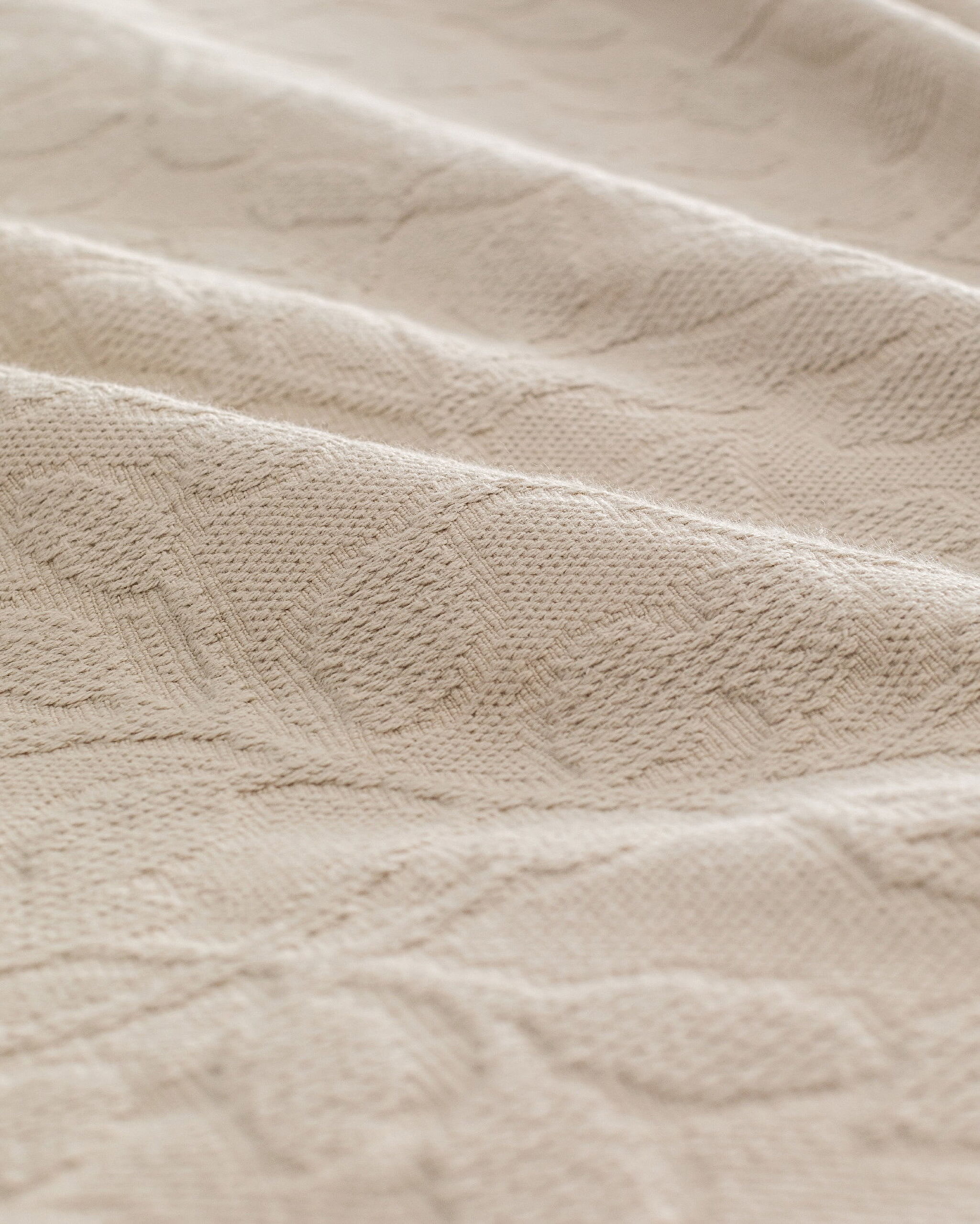 Couvre-lit double 100% coton Chantal - Beige - 6