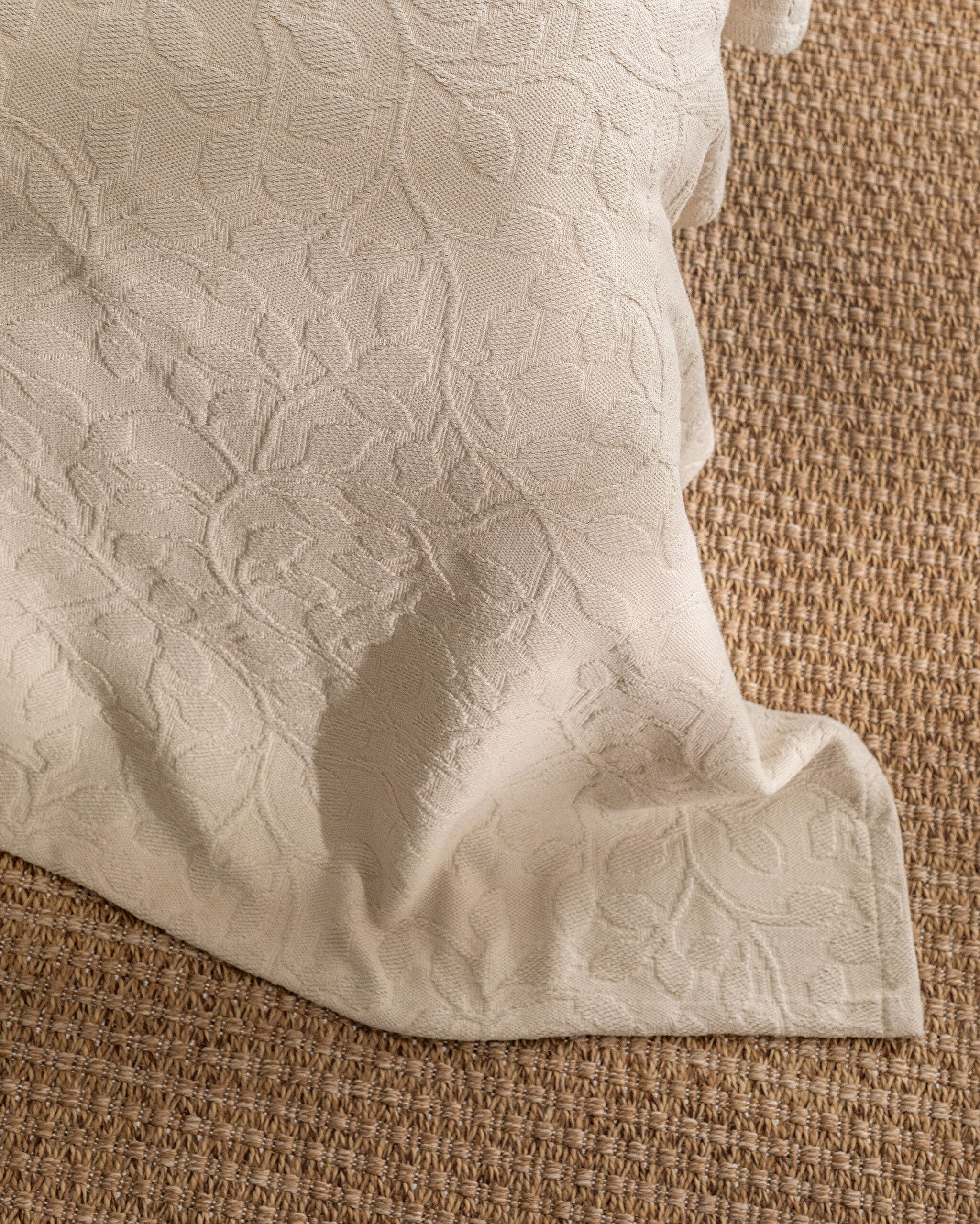 Couvre-lit double 100% coton Chantal - Beige - 5