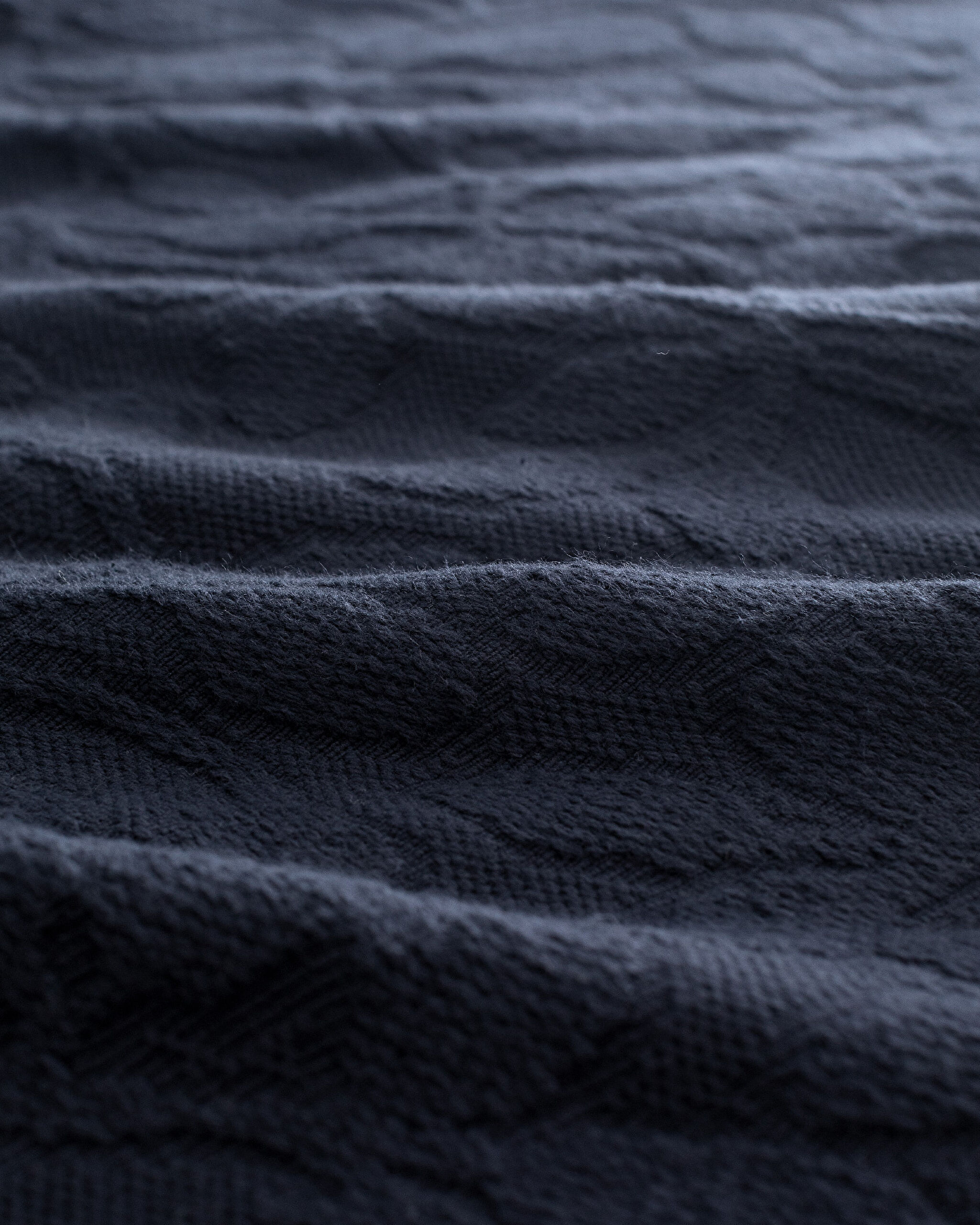 Couvre-lit Double 100% Coton Chantal - Bleu Marine - 6