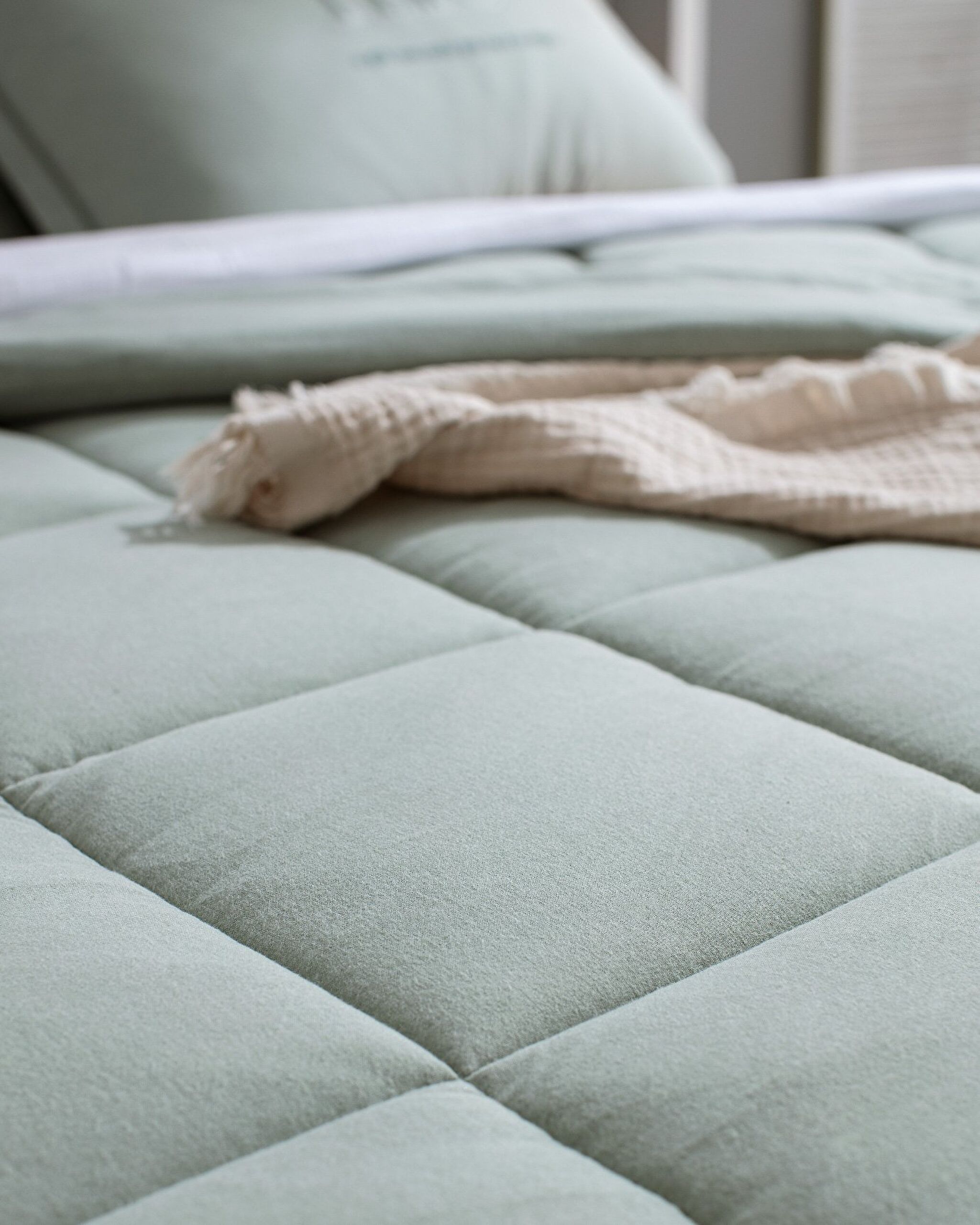 ⁠ Bobigny Double Cotton SuperSoft Comforter Set - Mint Green_5}