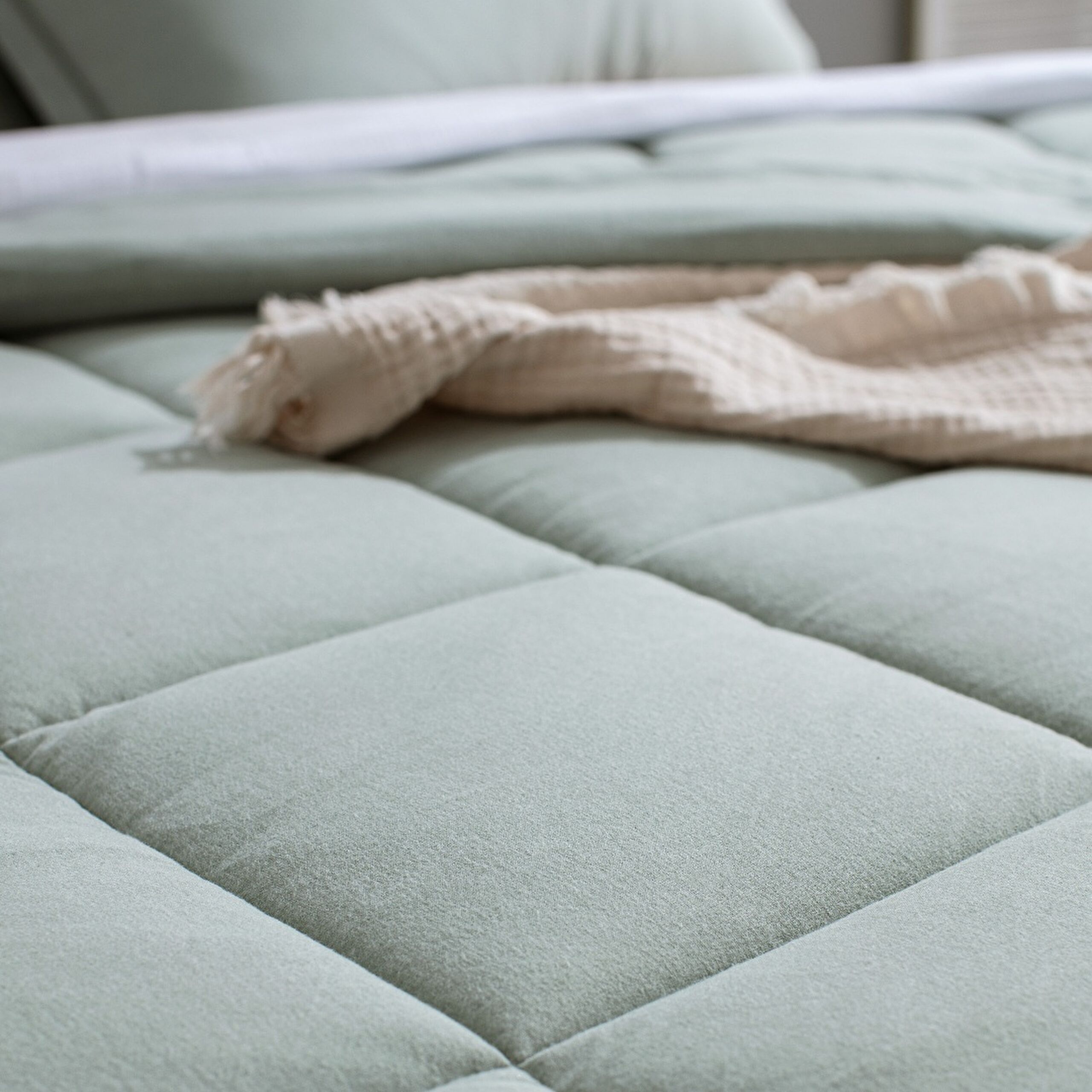 ⁠ Bobigny Double Cotton SuperSoft Comforter Set - Mint Green_5}