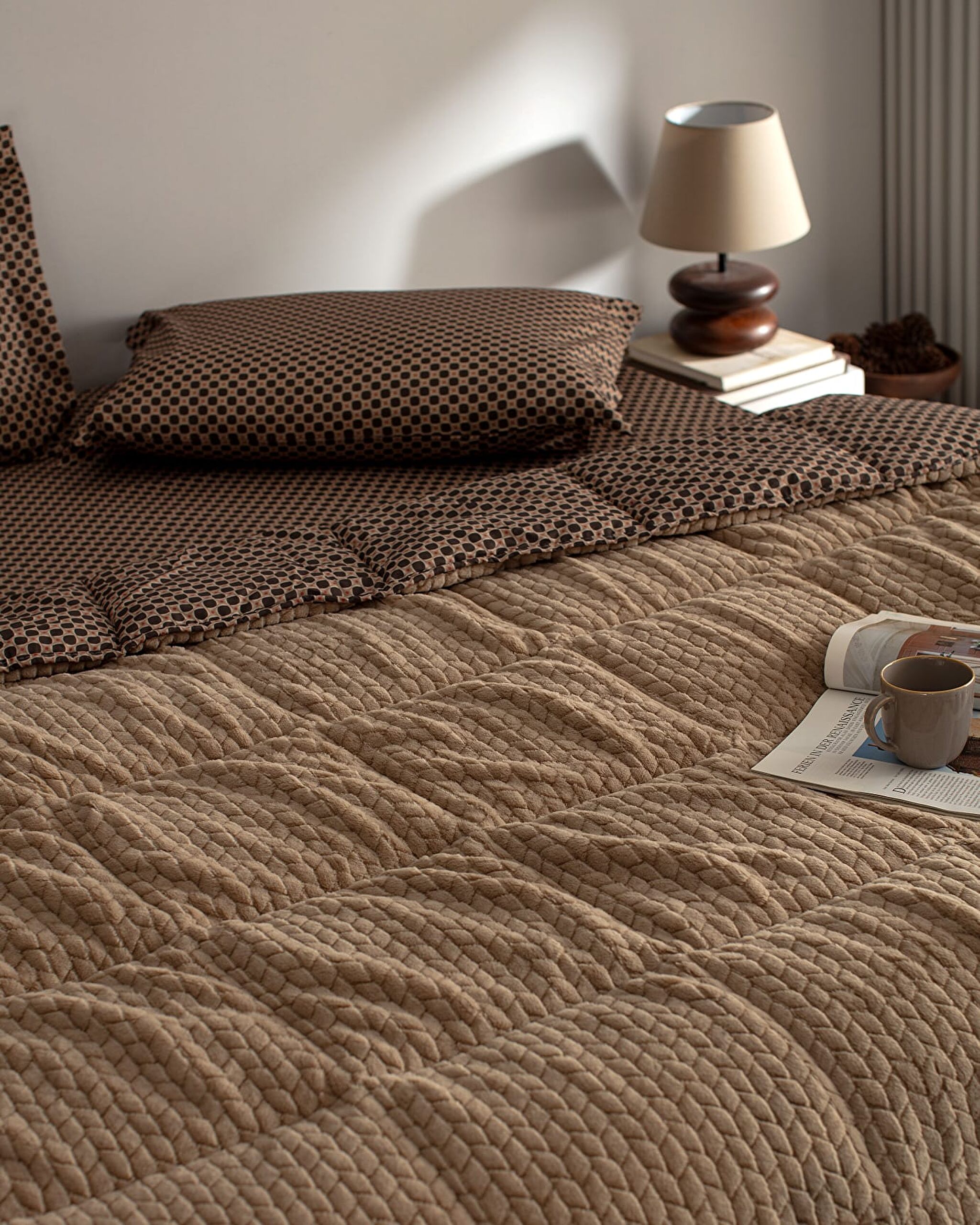 Vincent Wellsoft-Bettdeckenset für Doppelbetten, Beige - 1