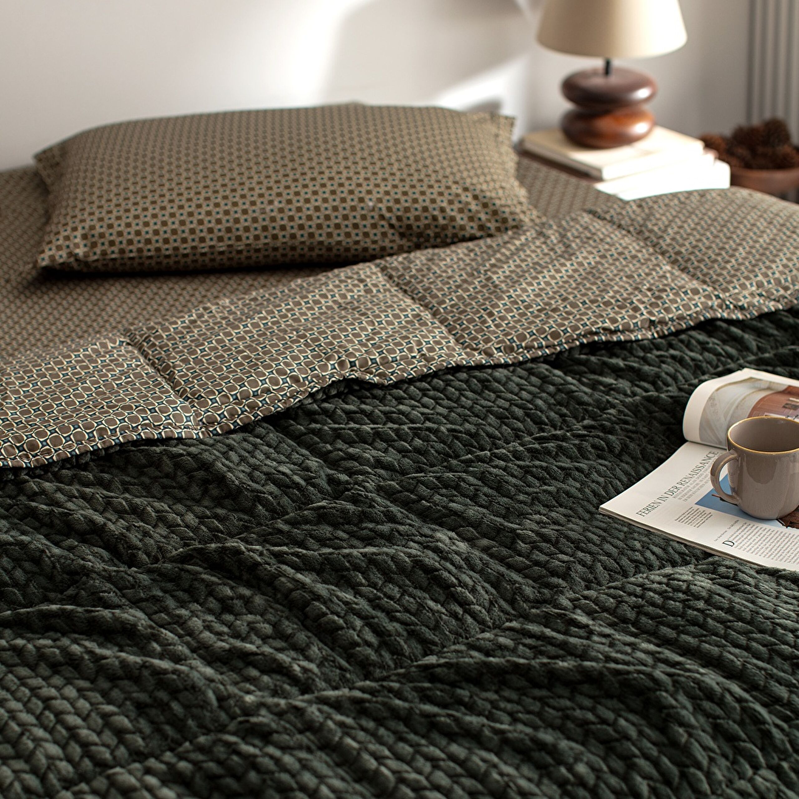 ⁠ Vincent Double Wellsoft Comforter Set - Πράσινο_1}