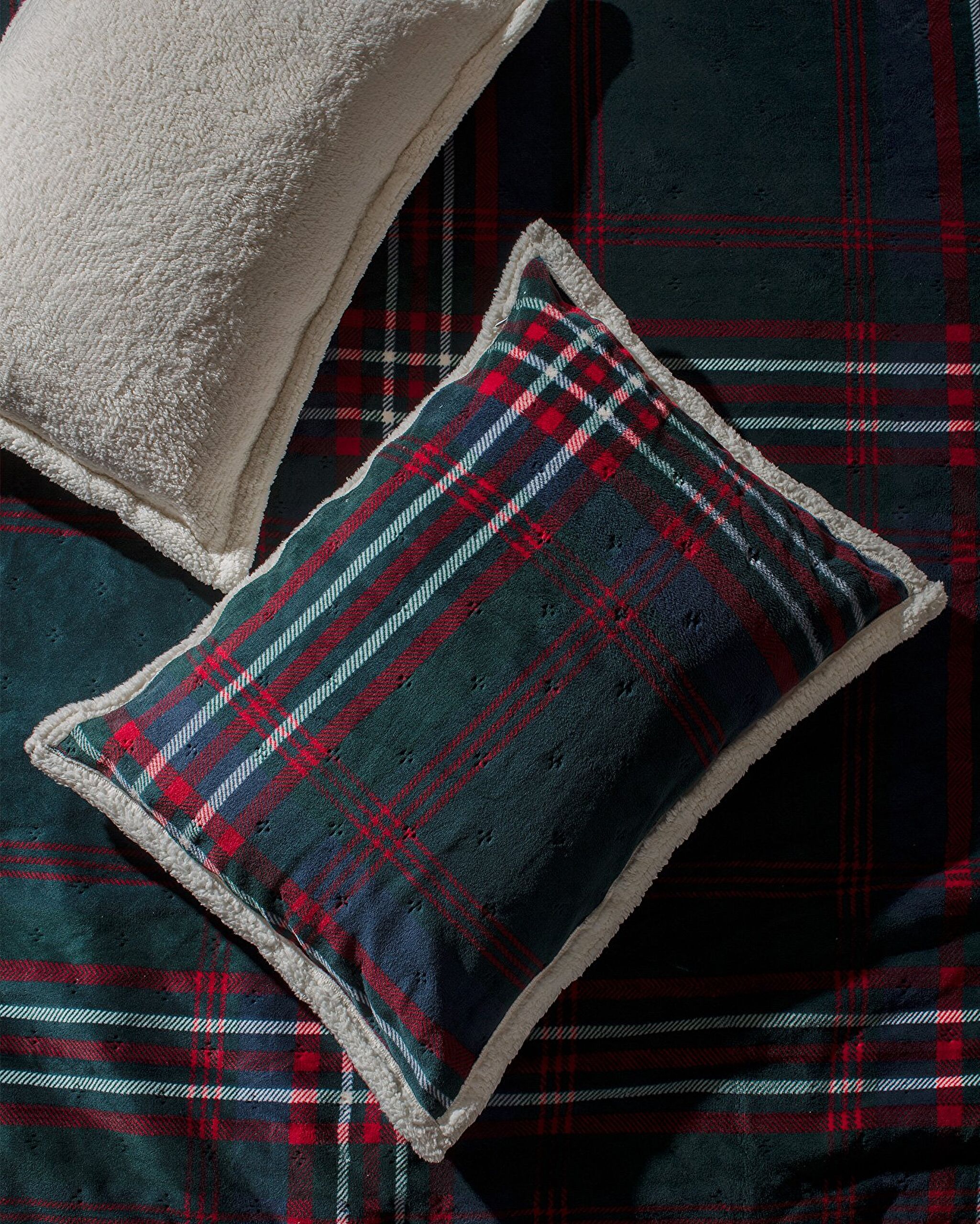 Couvre-lit double Sherpa Palloys - Bleu marine - 4