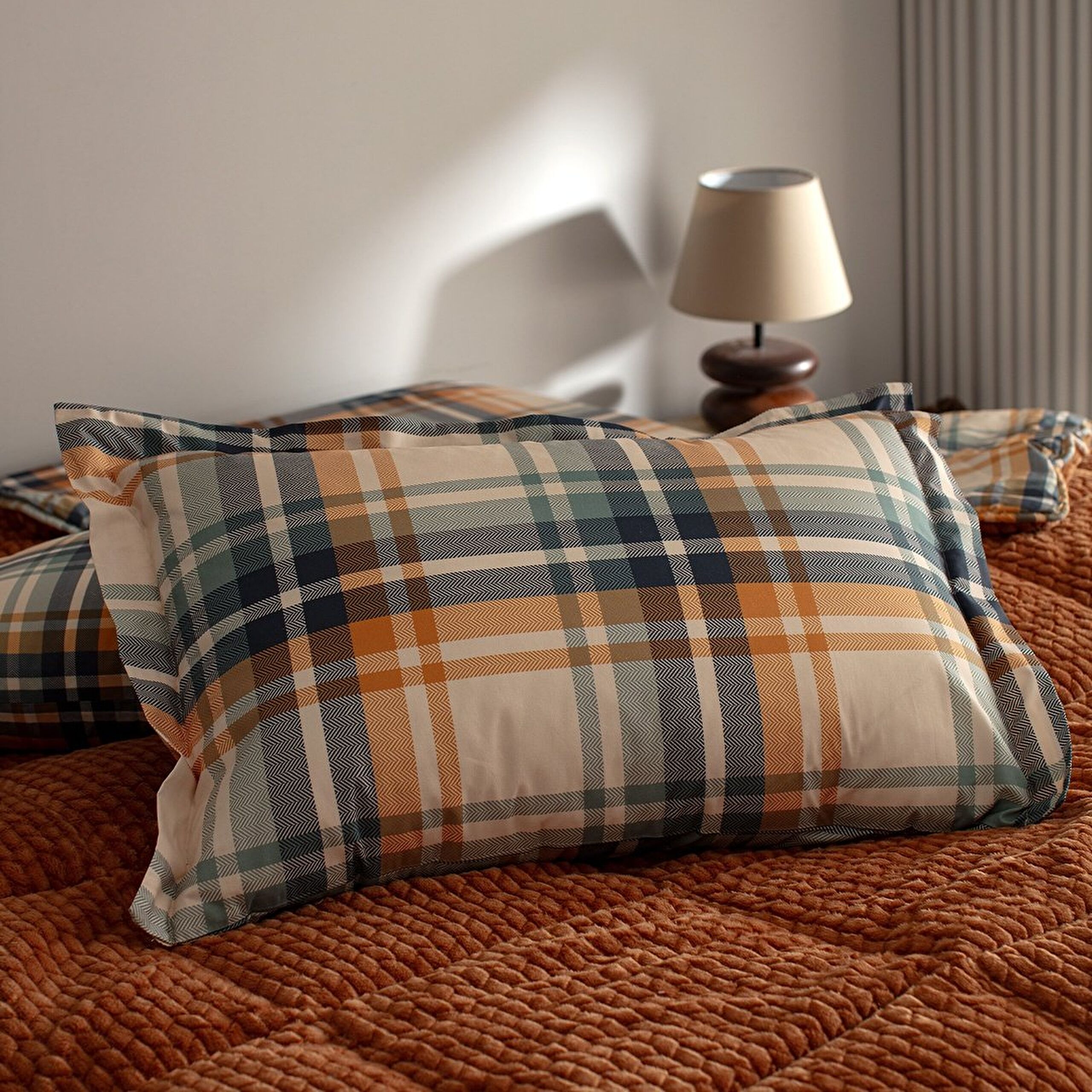 ⁠ Σετ Comforter Beth Double Wellsoft - Πορτοκαλί_5}