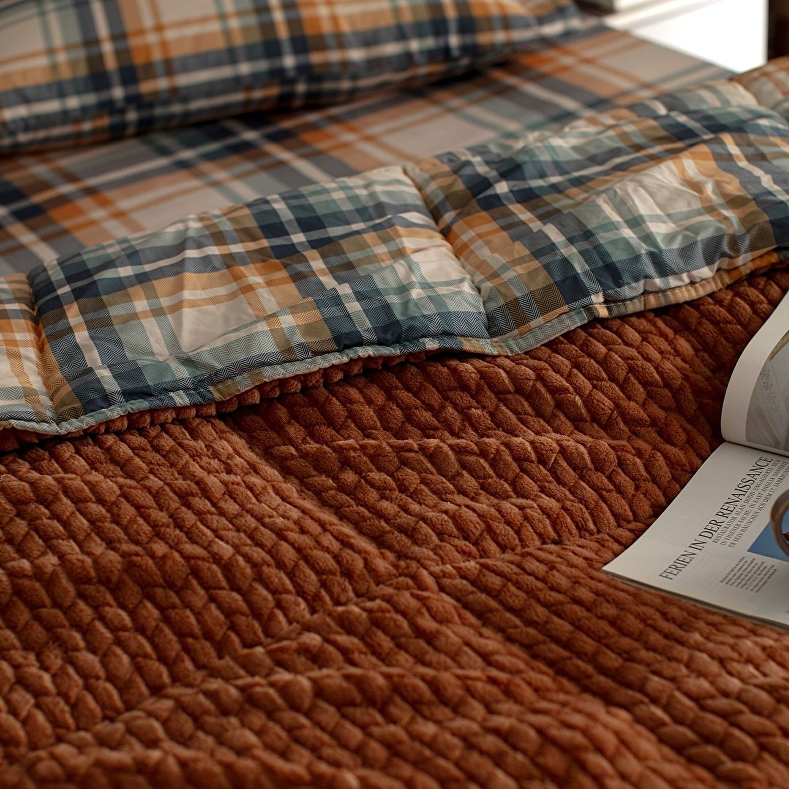 ⁠ Σετ Comforter Beth Double Wellsoft - Πορτοκαλί_2}