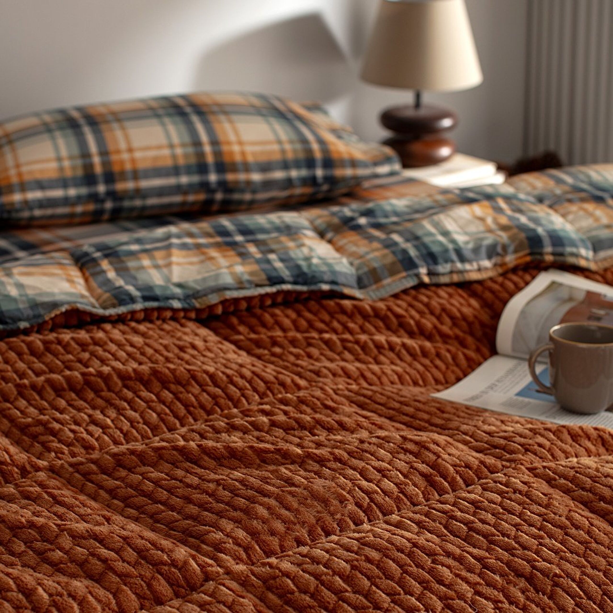 ⁠ Σετ Comforter Beth Double Wellsoft - Πορτοκαλί_1}
