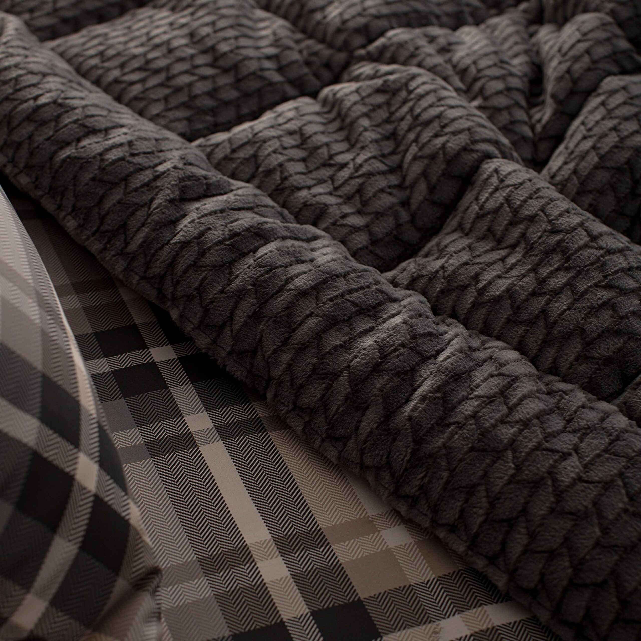 ⁠ Beth Double Wellsoft Comforter Set - Anthracite_6}