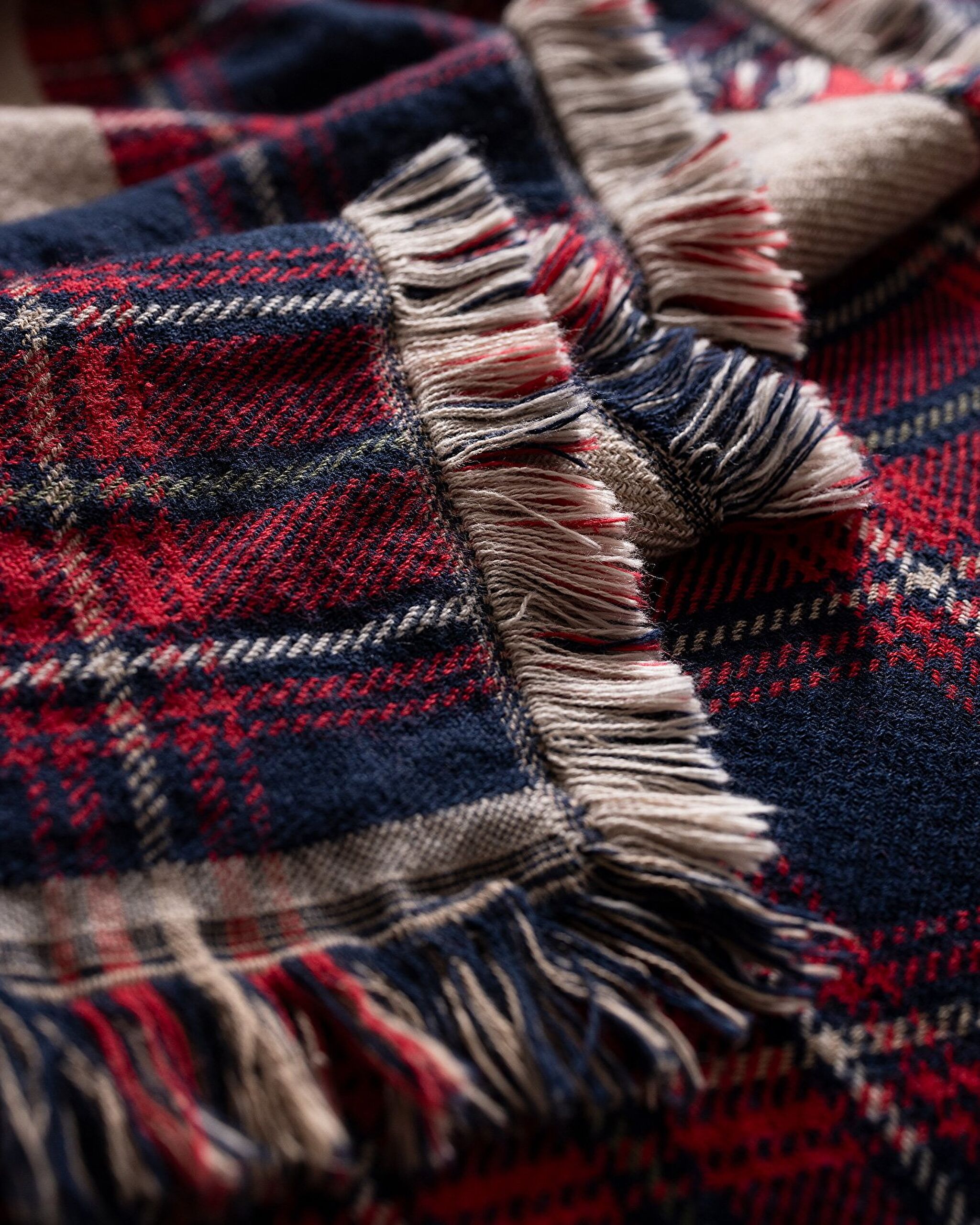 Valensole Double 100% Cotton Bedspread - Red - 3