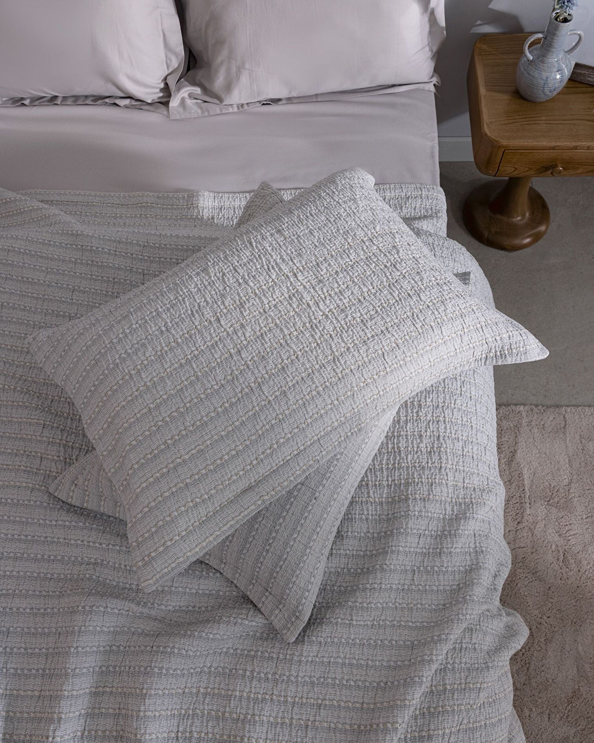 Couvre-lit Double Petite - Gris - 2