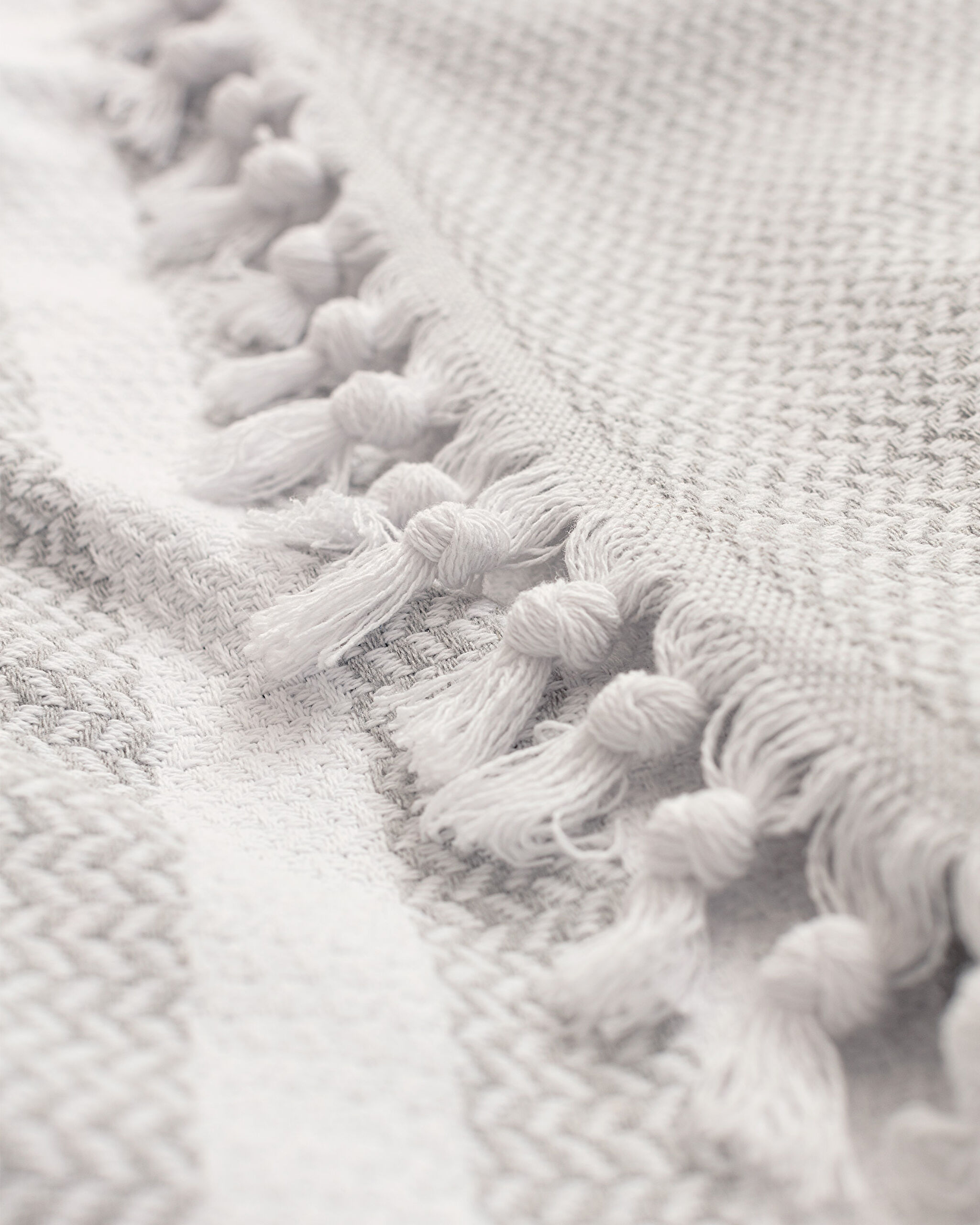 Couvre-lit double Sheryl - Blanc/Gris - 3