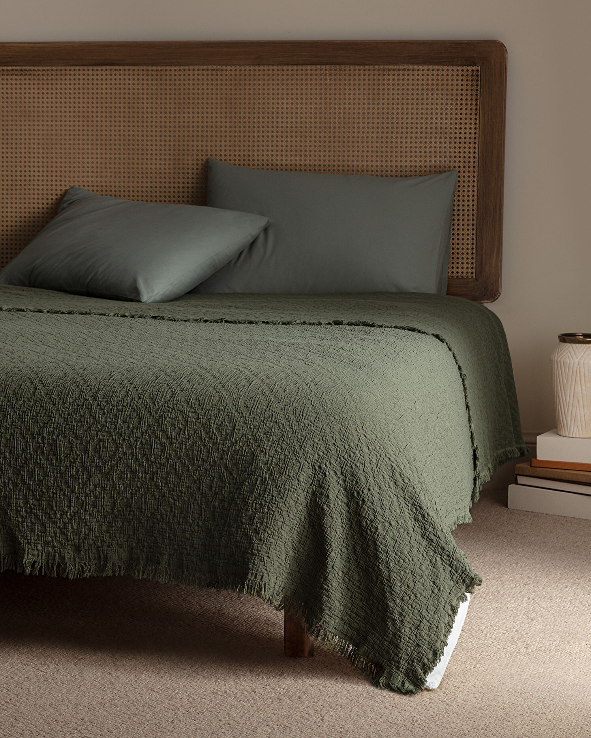 ⁠ Vue King Size Bedswead - Luxury Collection - Khaki_0}