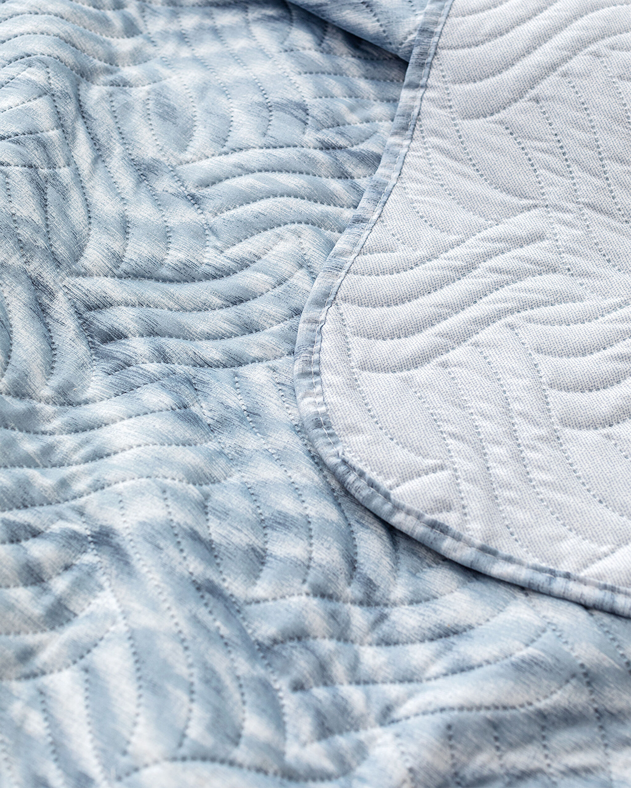 Darcia King Size Bedruckte Tagesdecke – Blau - 3