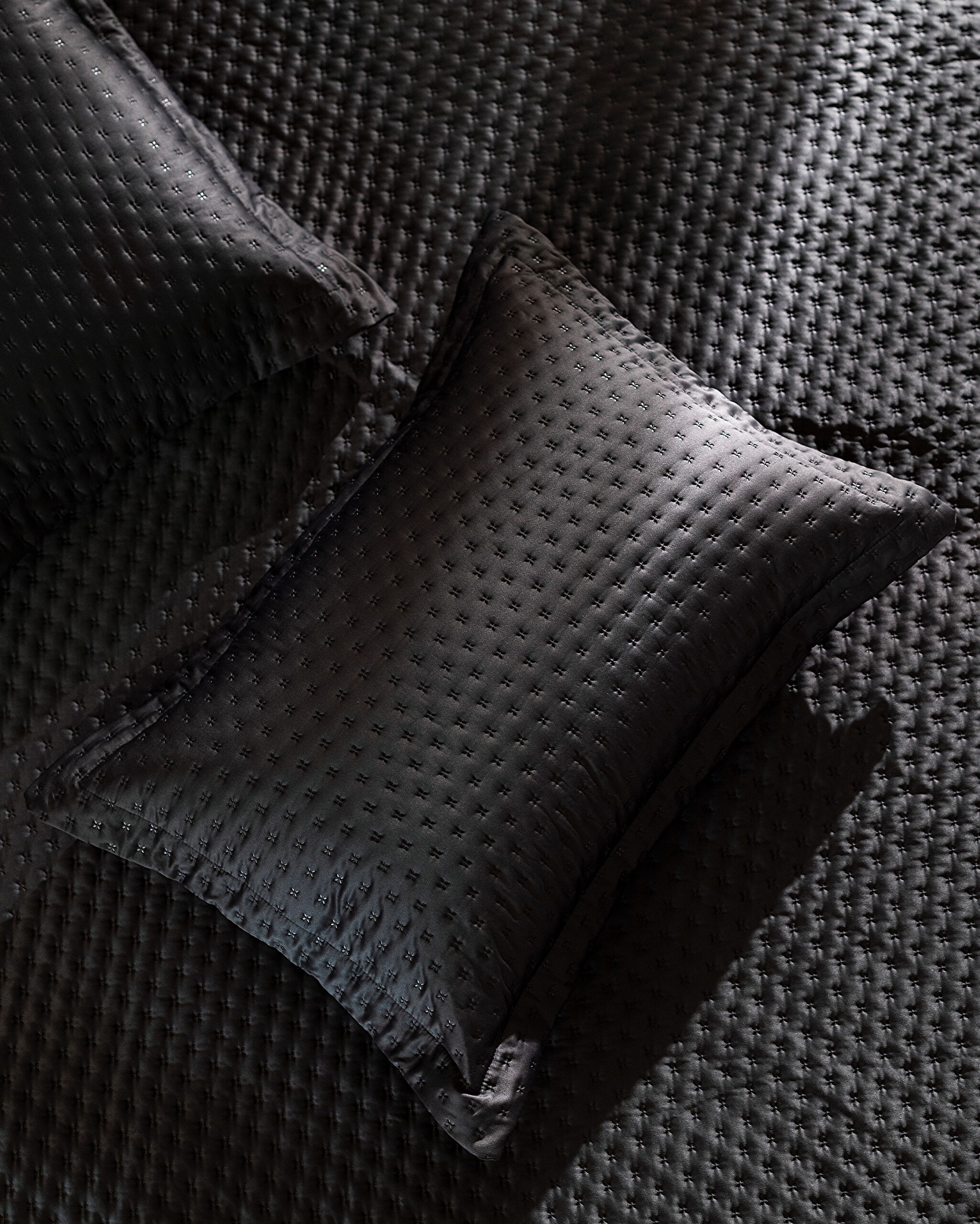 Couvre-Lit Double Satin Arles - Anthracite - 2