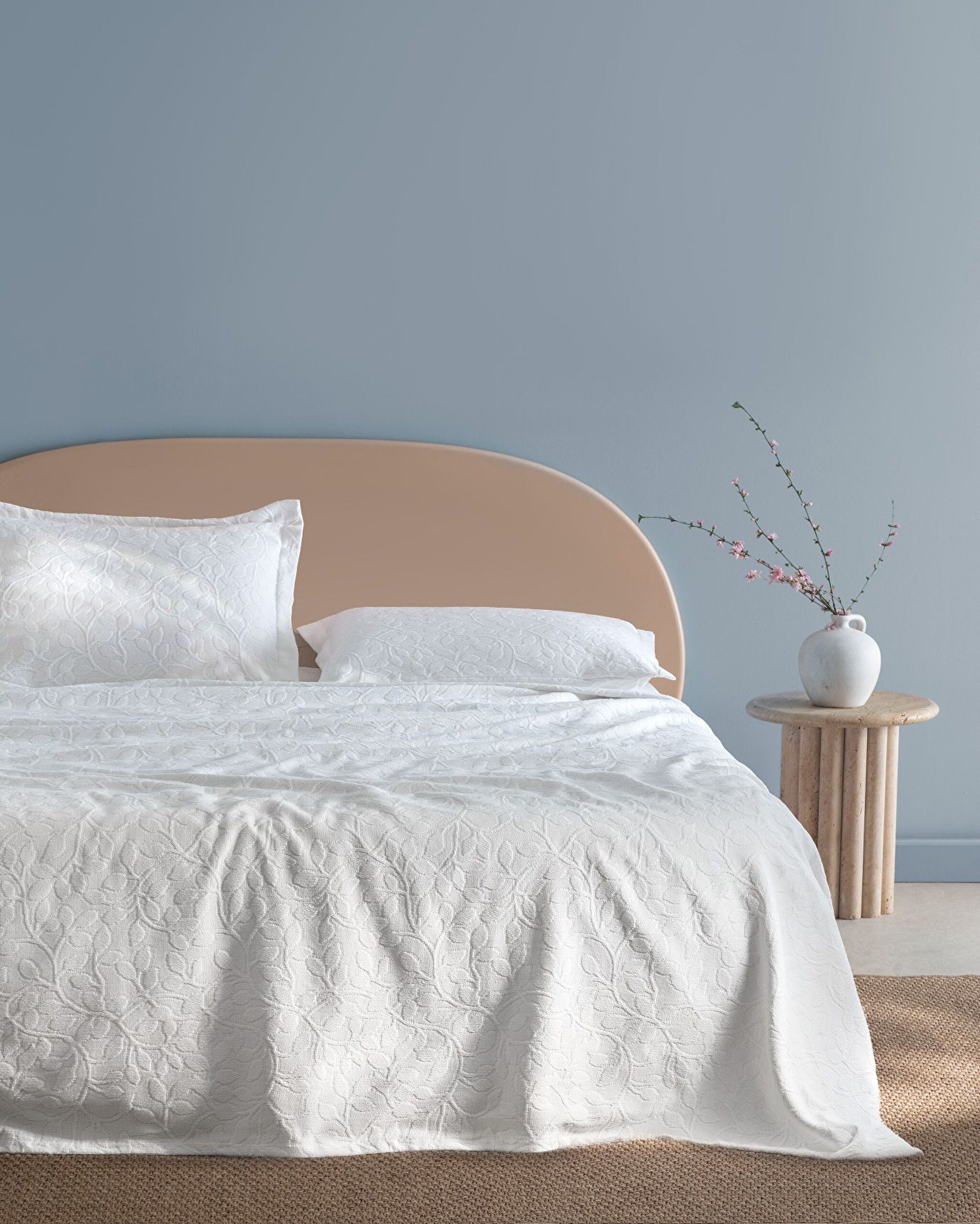 Chantal King Size Tagesdecke aus 100 % Baumwolle – Weiß - 0