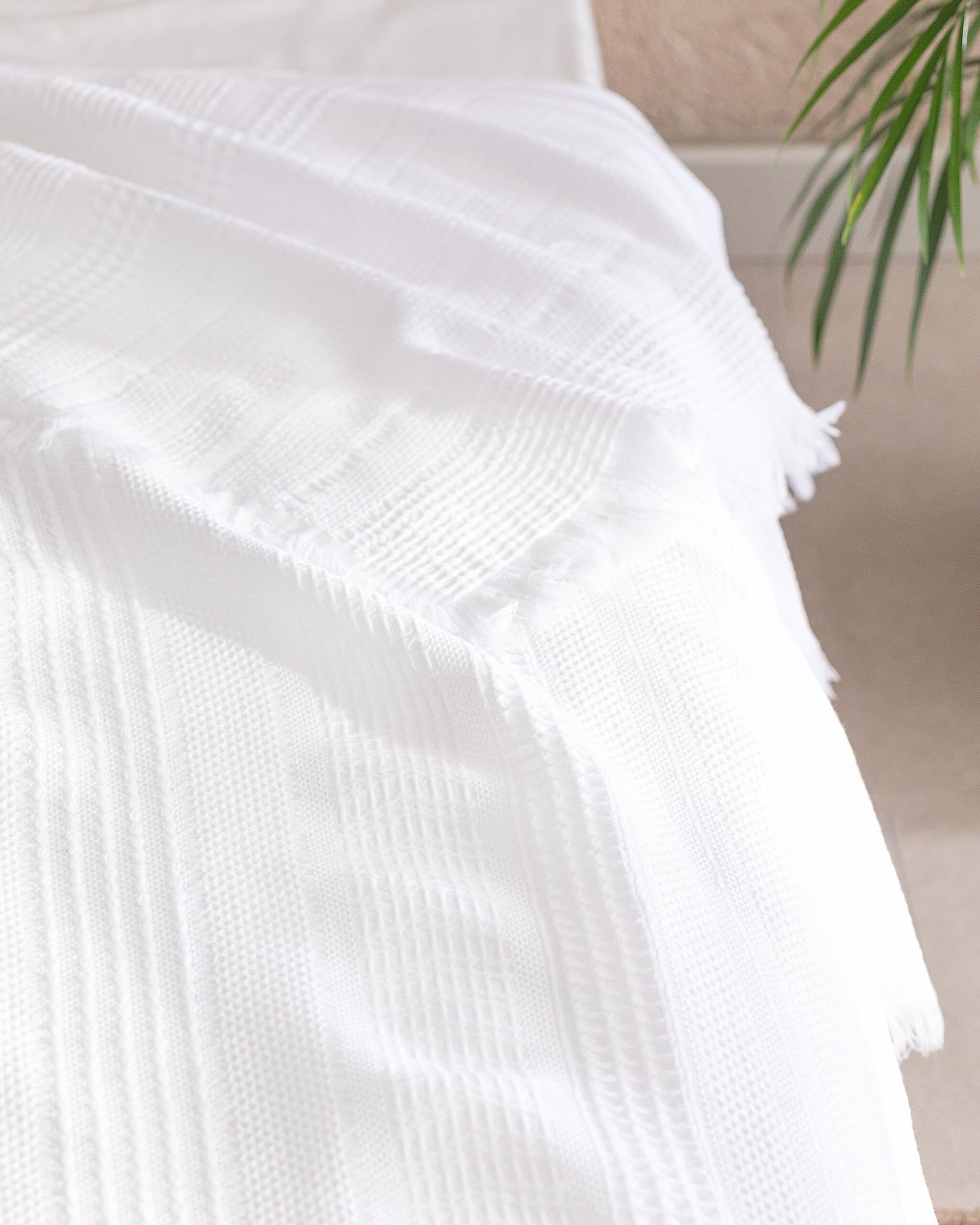 Couvre-lit Lucille King Size 100% coton - Blanc - 3