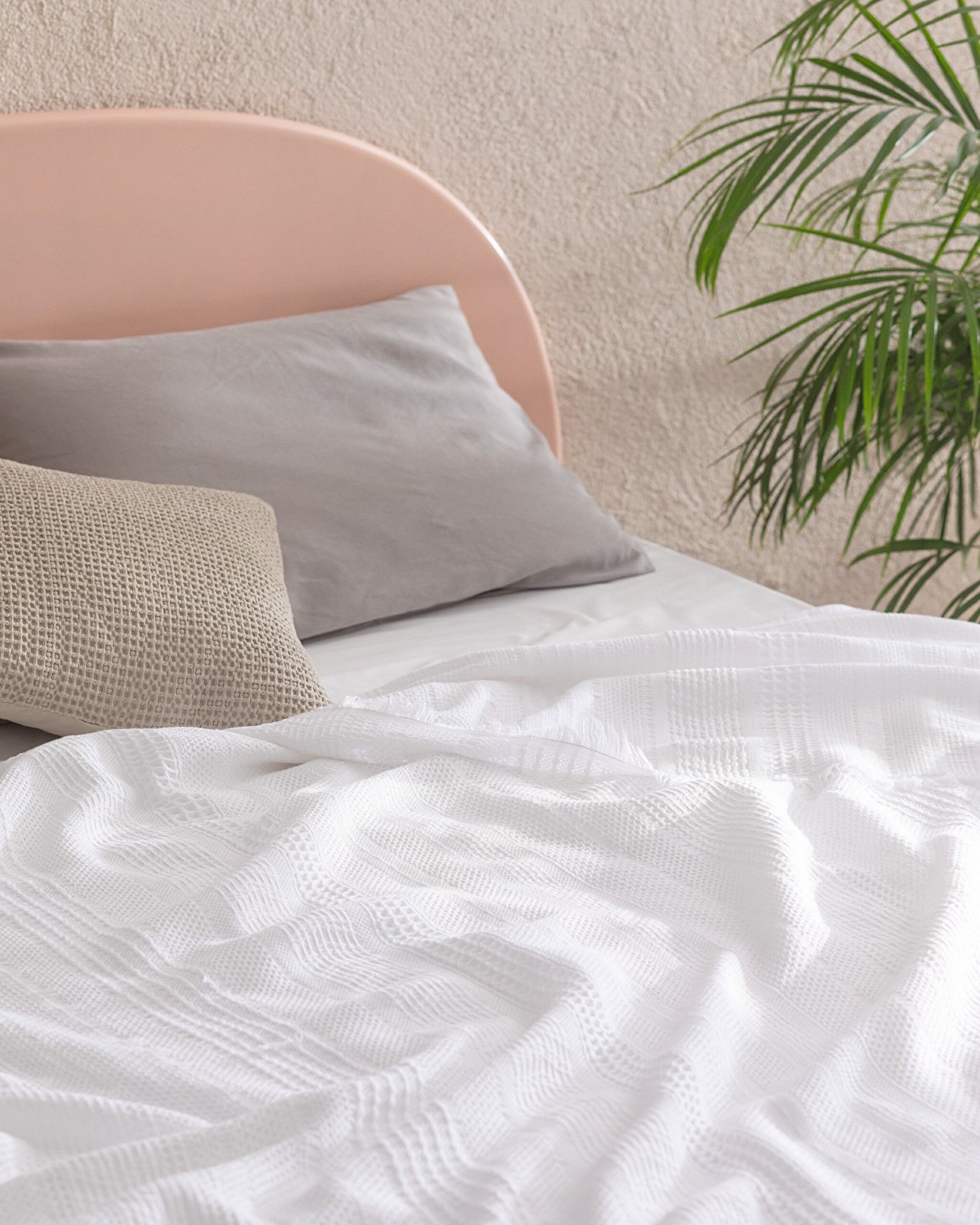 Couvre-lit Lucille King Size 100% coton - Blanc - 1