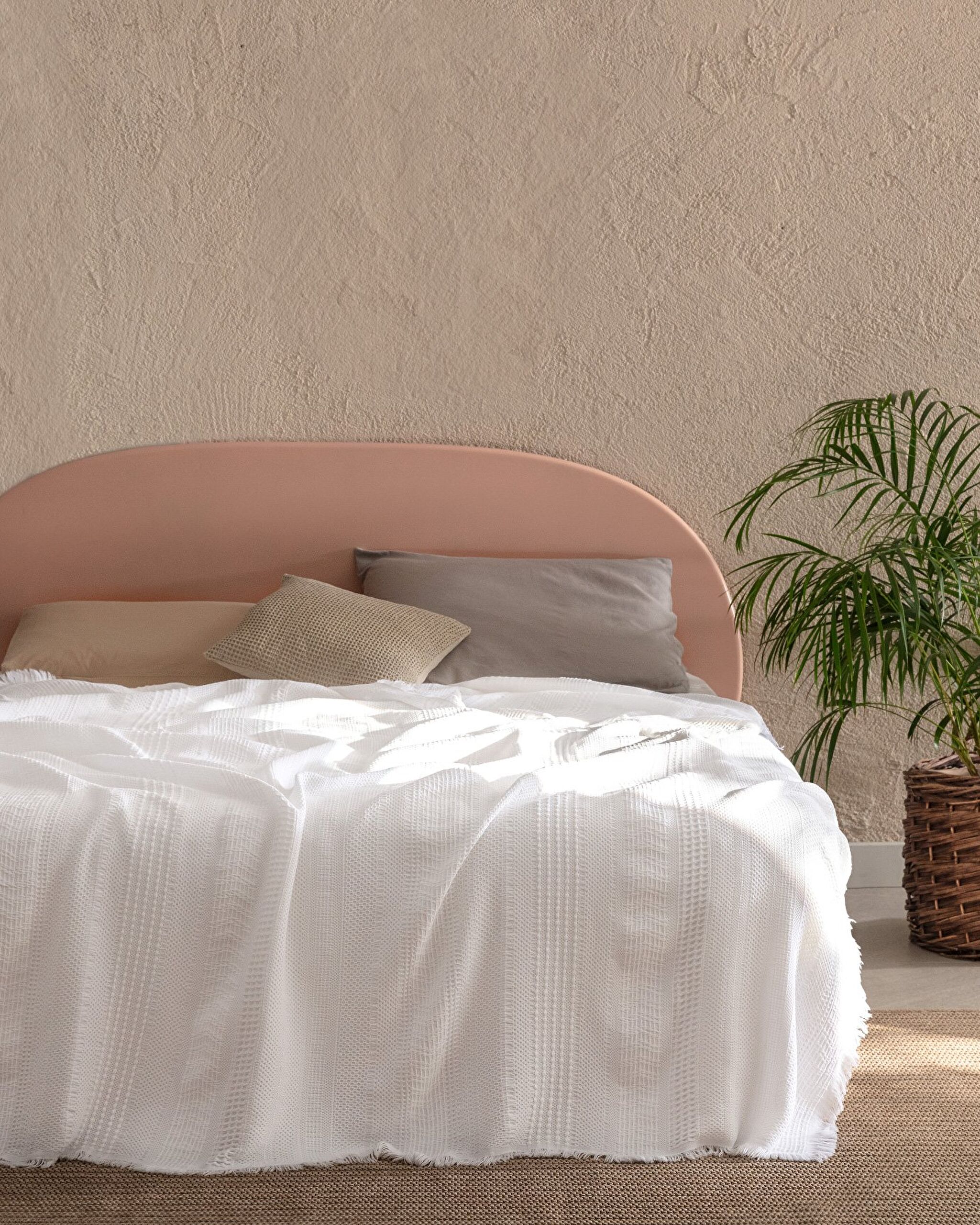 Couvre-lit Lucille King Size 100% coton - Blanc - 0