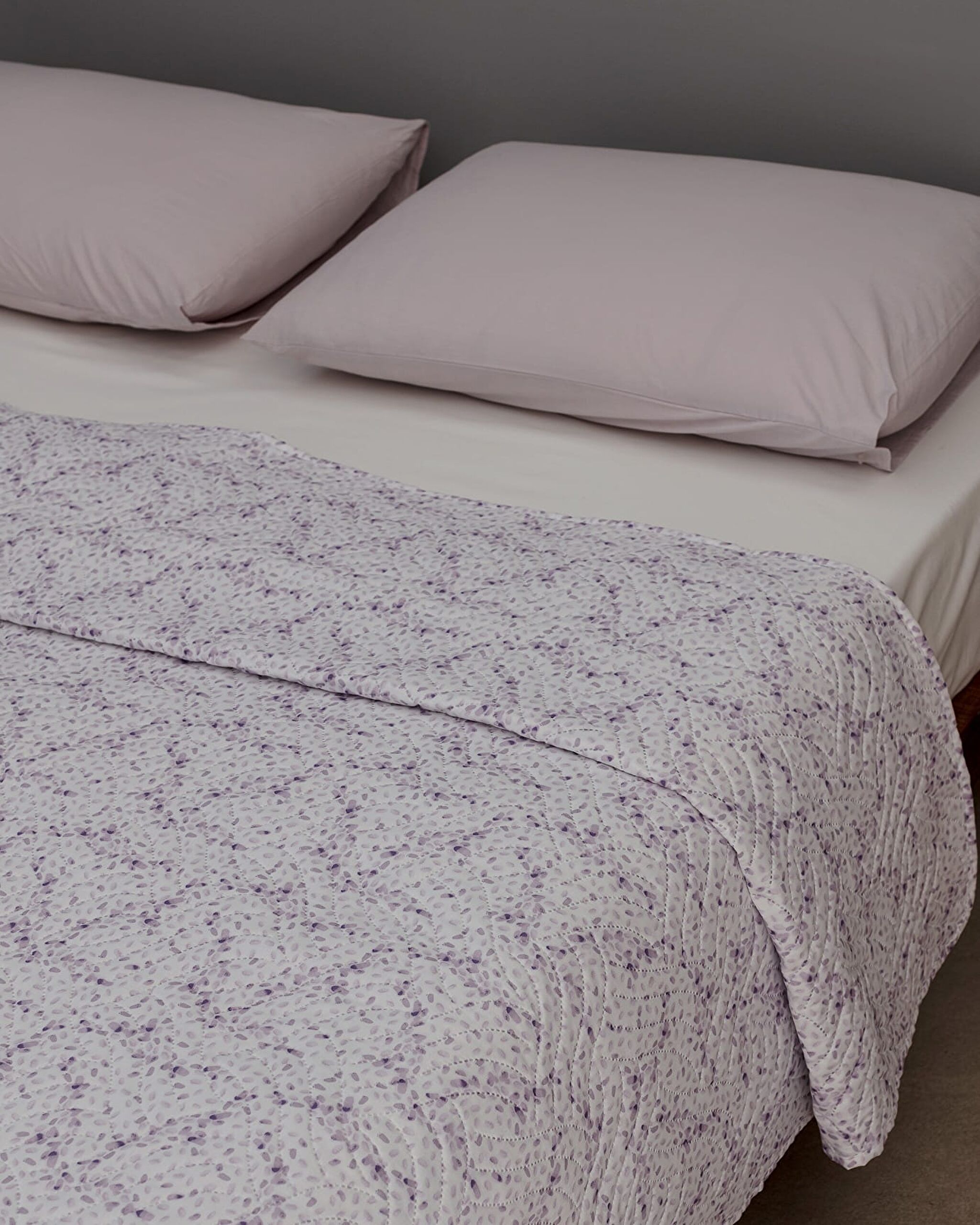 Couvre-lit imprimé Octave King Size - Prune - 2