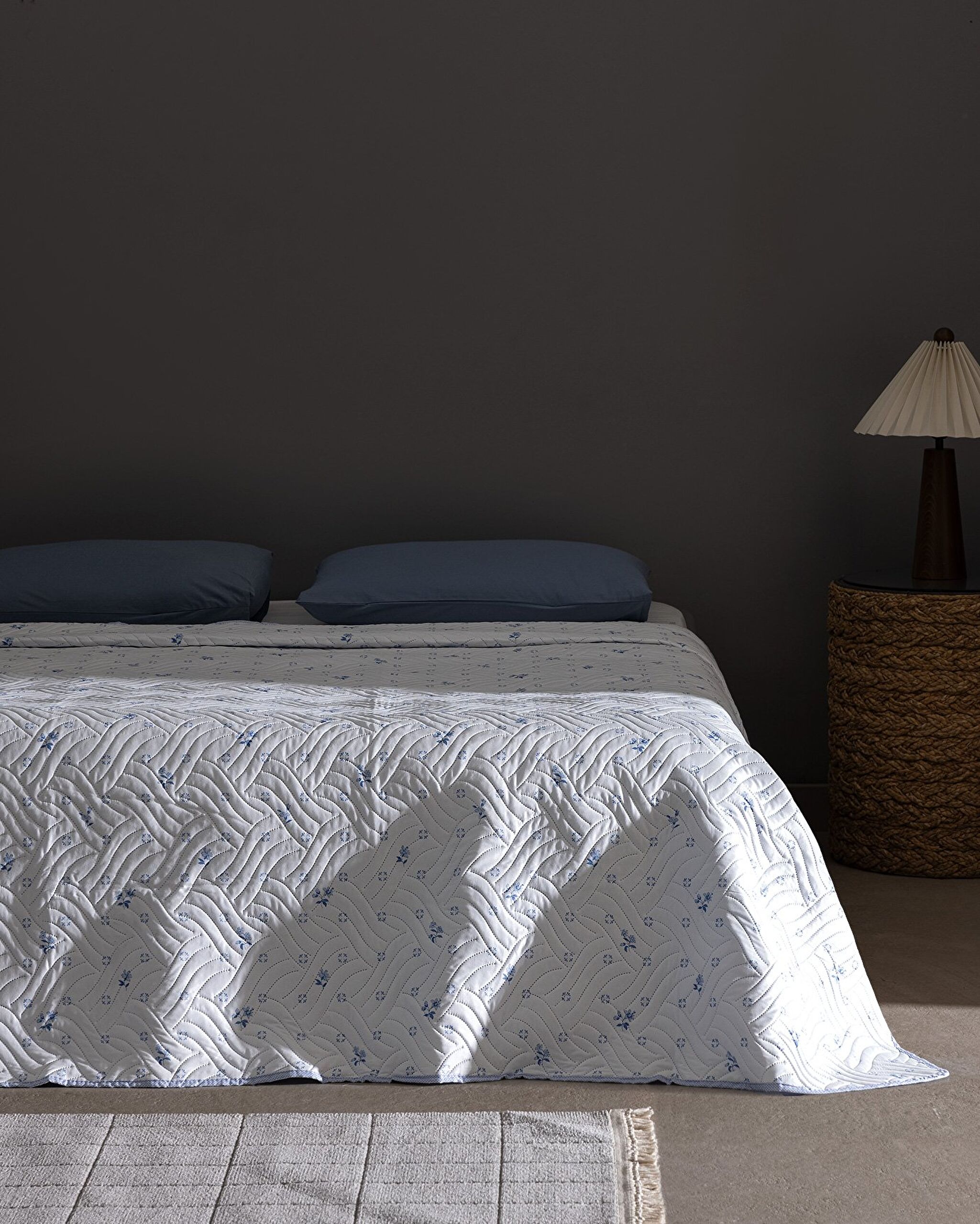 Bedruckte Tagesdecke „Dace King Size“ – Blau - 0