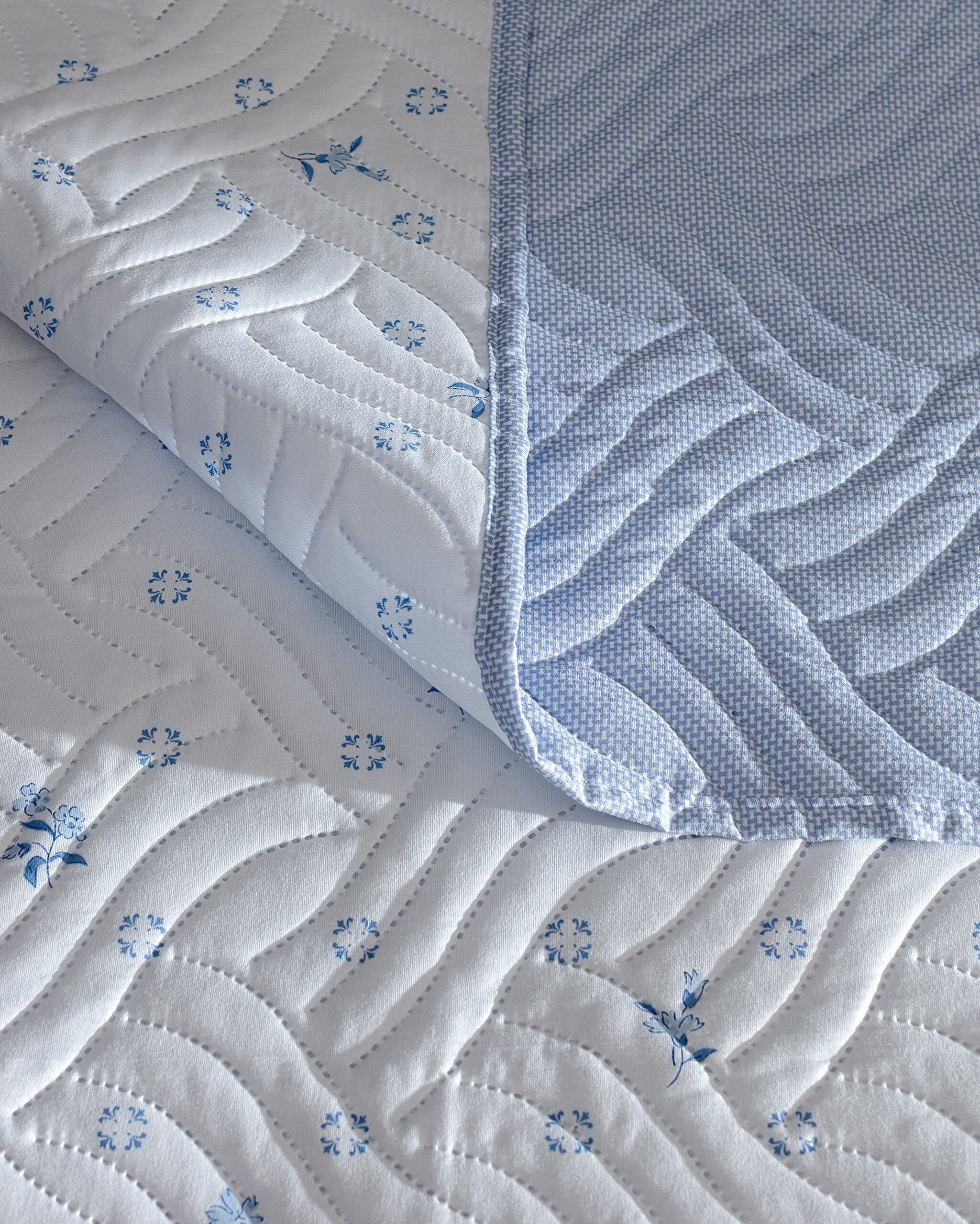 Bedruckte Tagesdecke „Dace King Size“ – Blau - 5