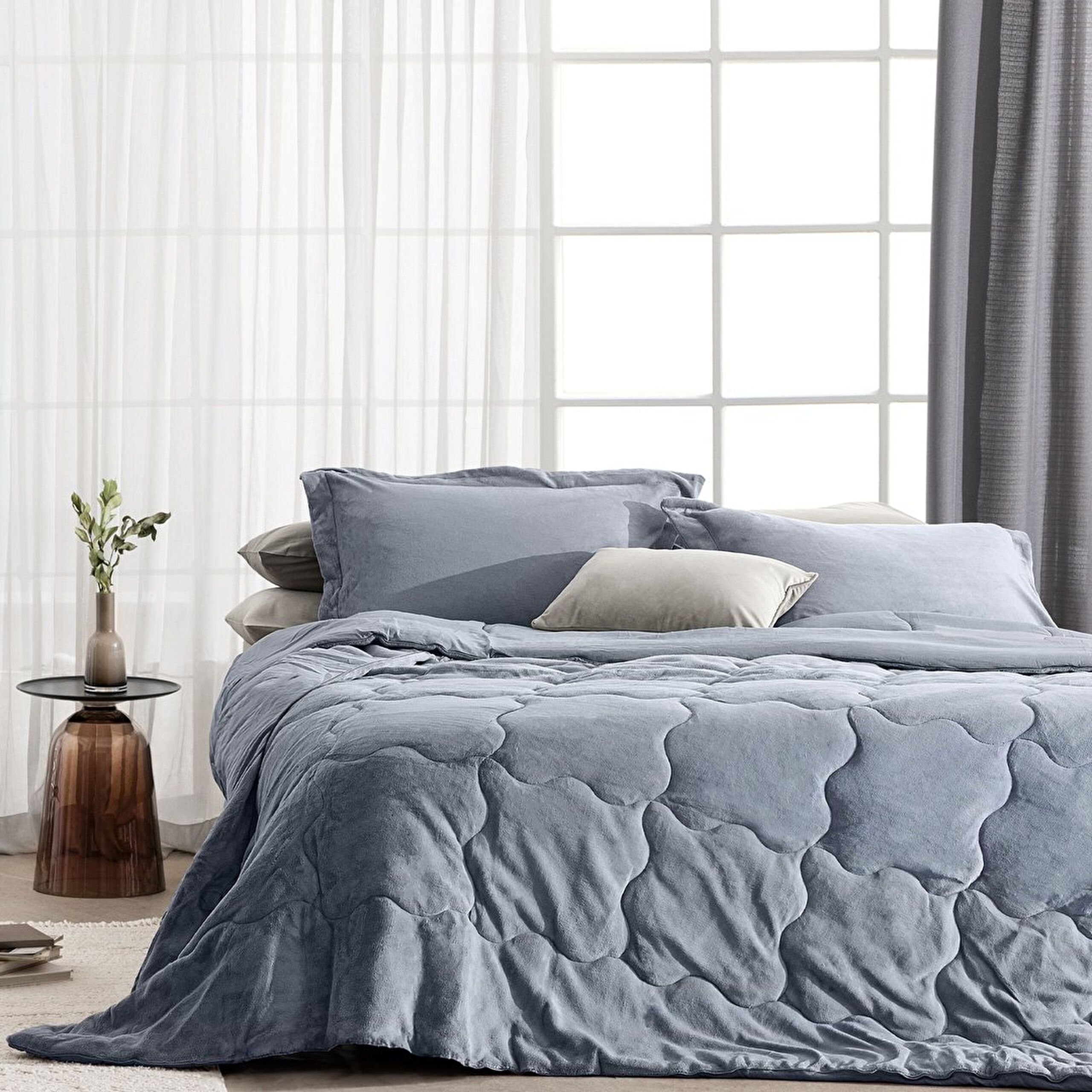 ⁠ Σετ Comforter Kaira King Size - Indigo_0}