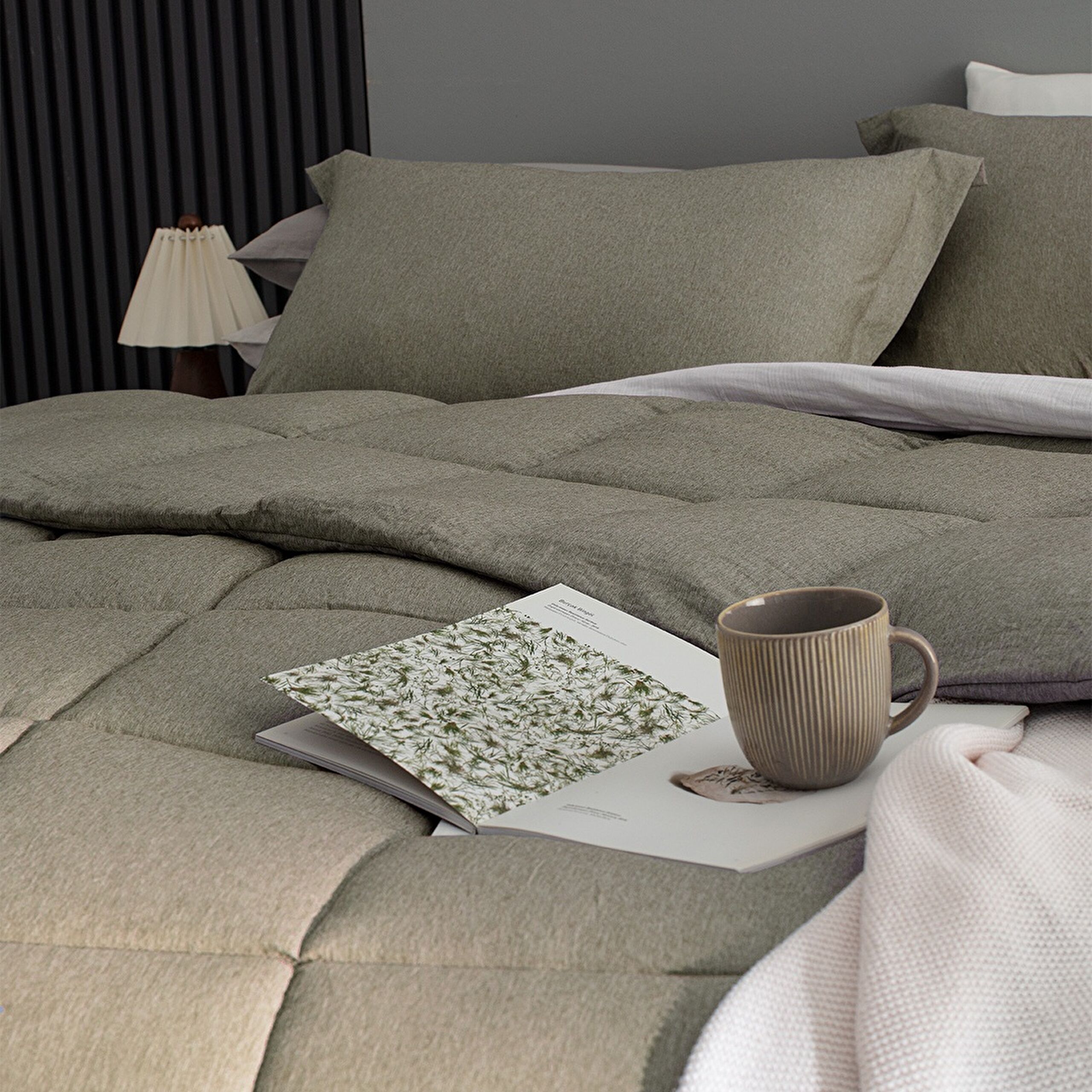 ⁠ Σετ Comforter King Size Meleni - Χακί_2}