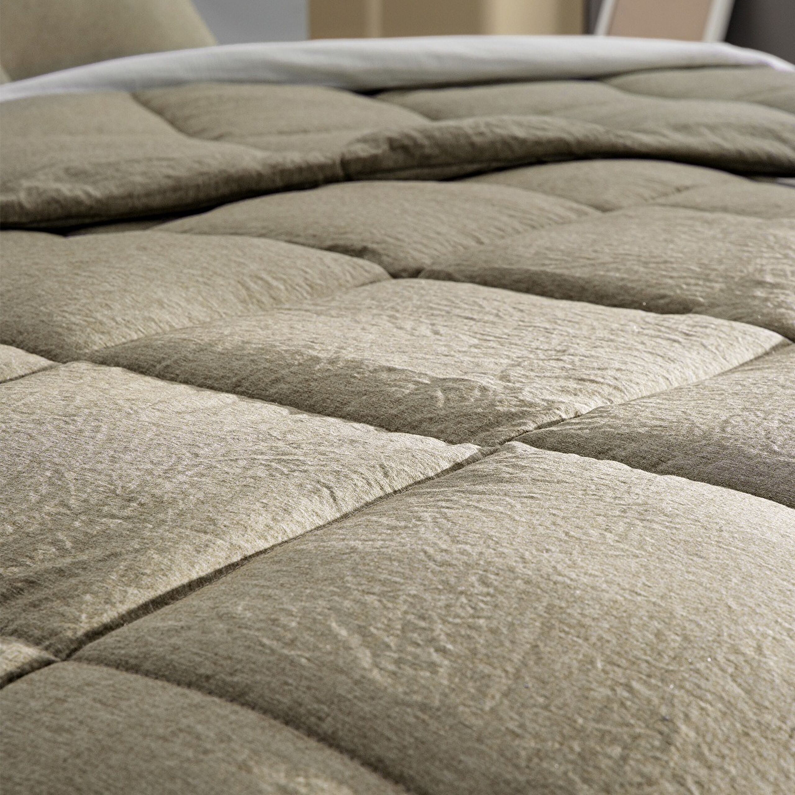 ⁠ Σετ Comforter King Size Meleni - Χακί_1}