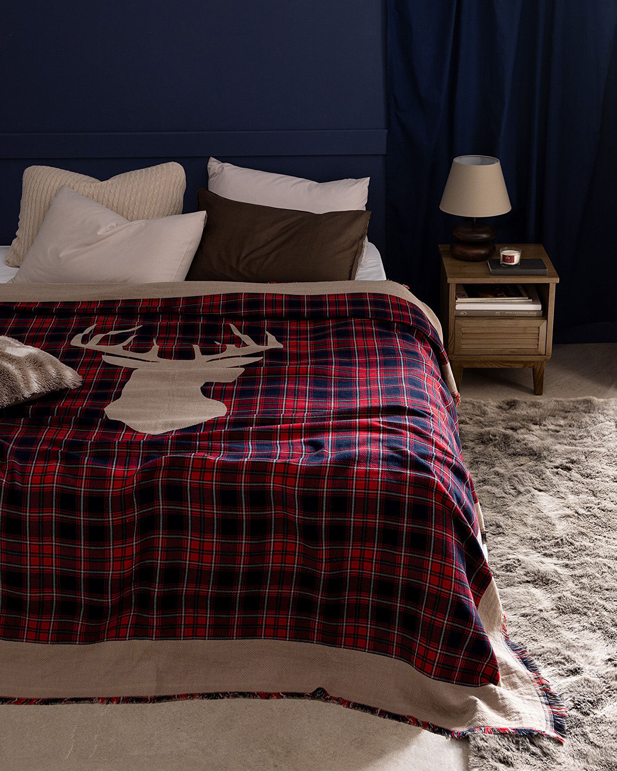 Valensole King Size Tagesdecke aus 100 % Baumwolle – Rot - 0