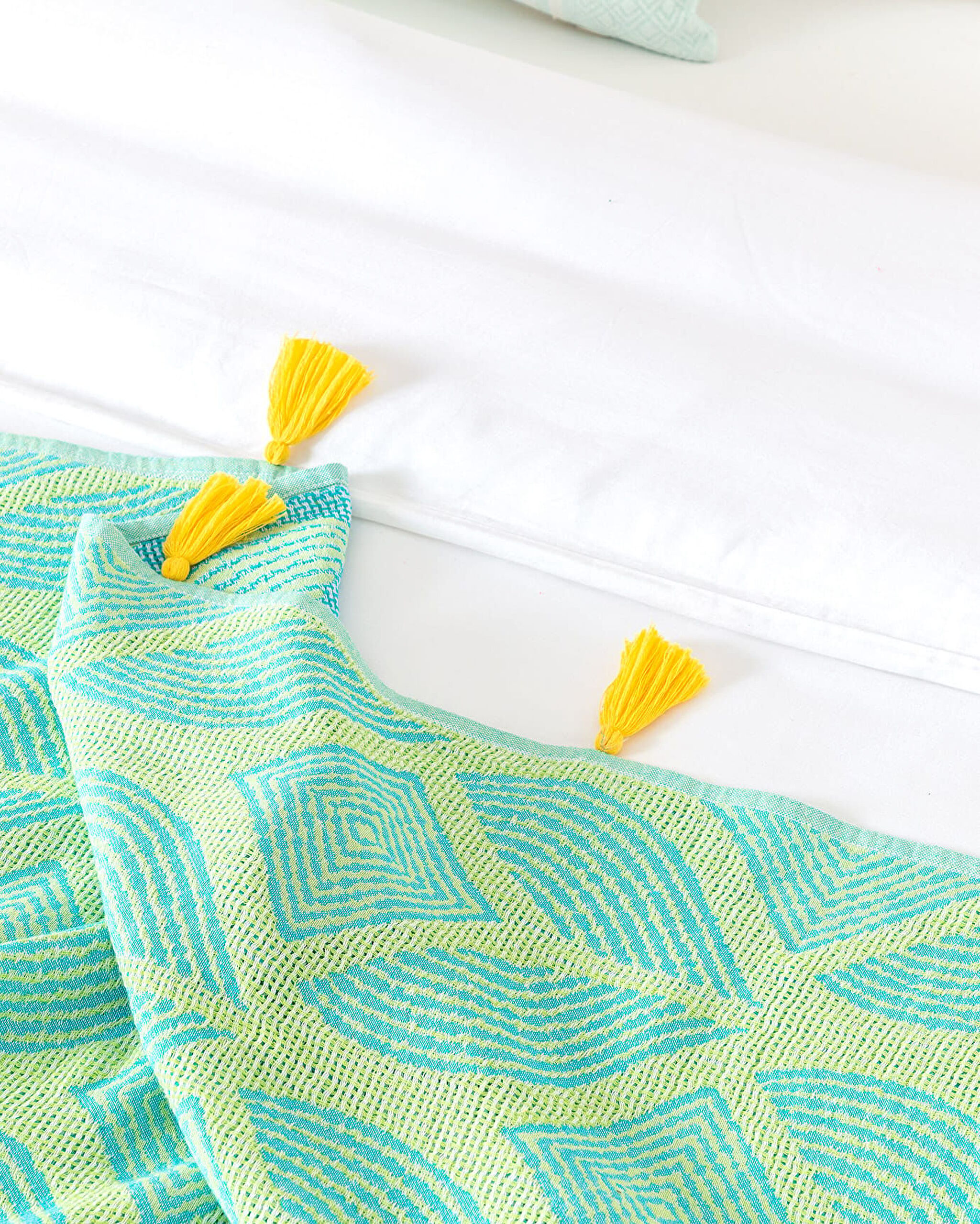 Cateline Single Bedspread - Blue/Green - 1