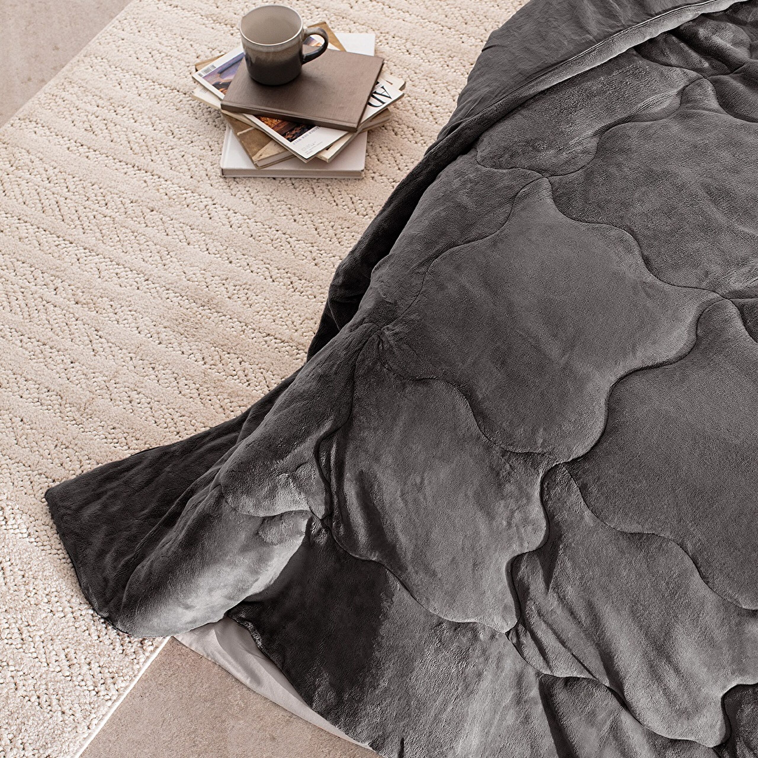 ⁠ Σετ Μονό Comforter Kaira - Anthracite_3}