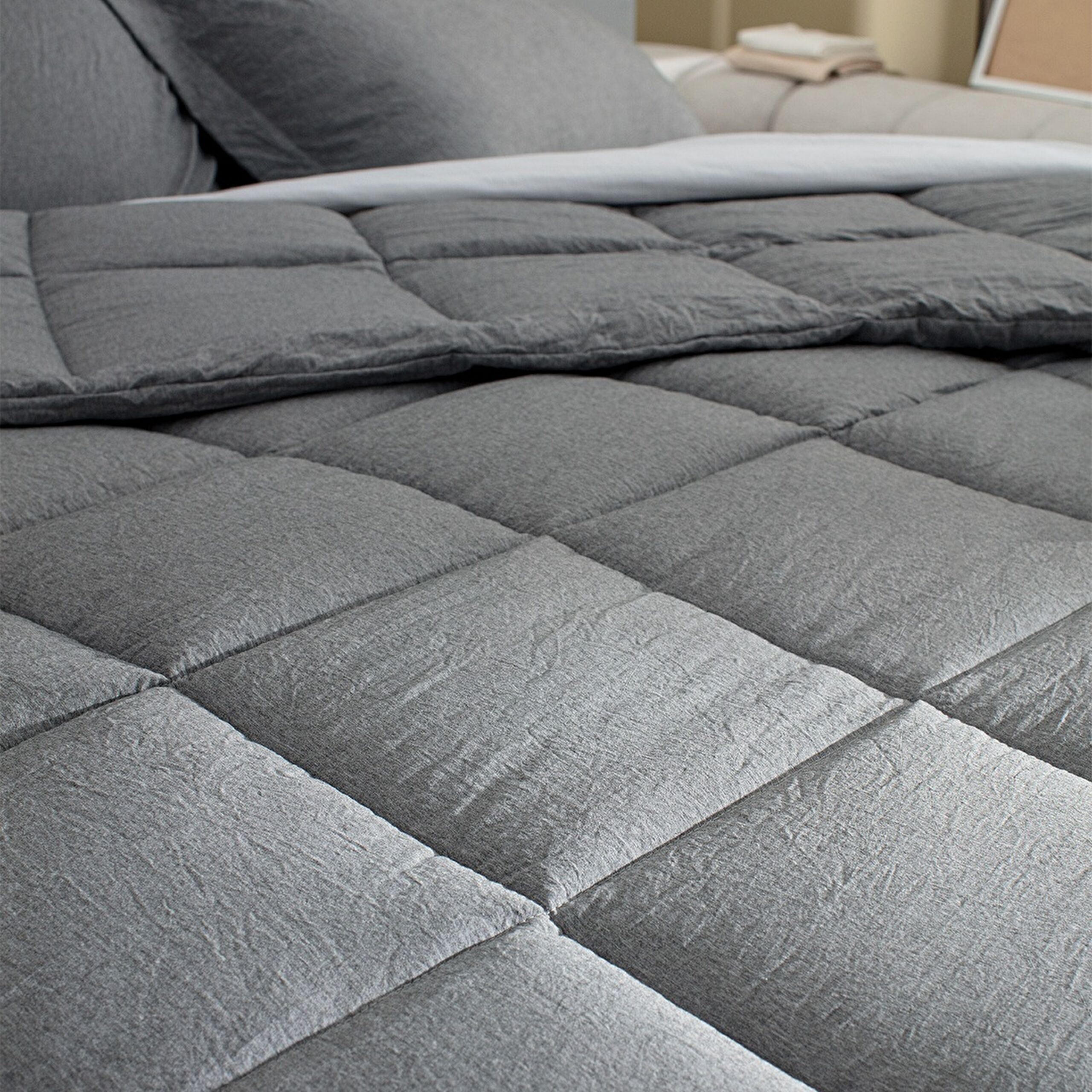 ⁠ Σετ Μονό Comforter Meleni - Γκρι_1}