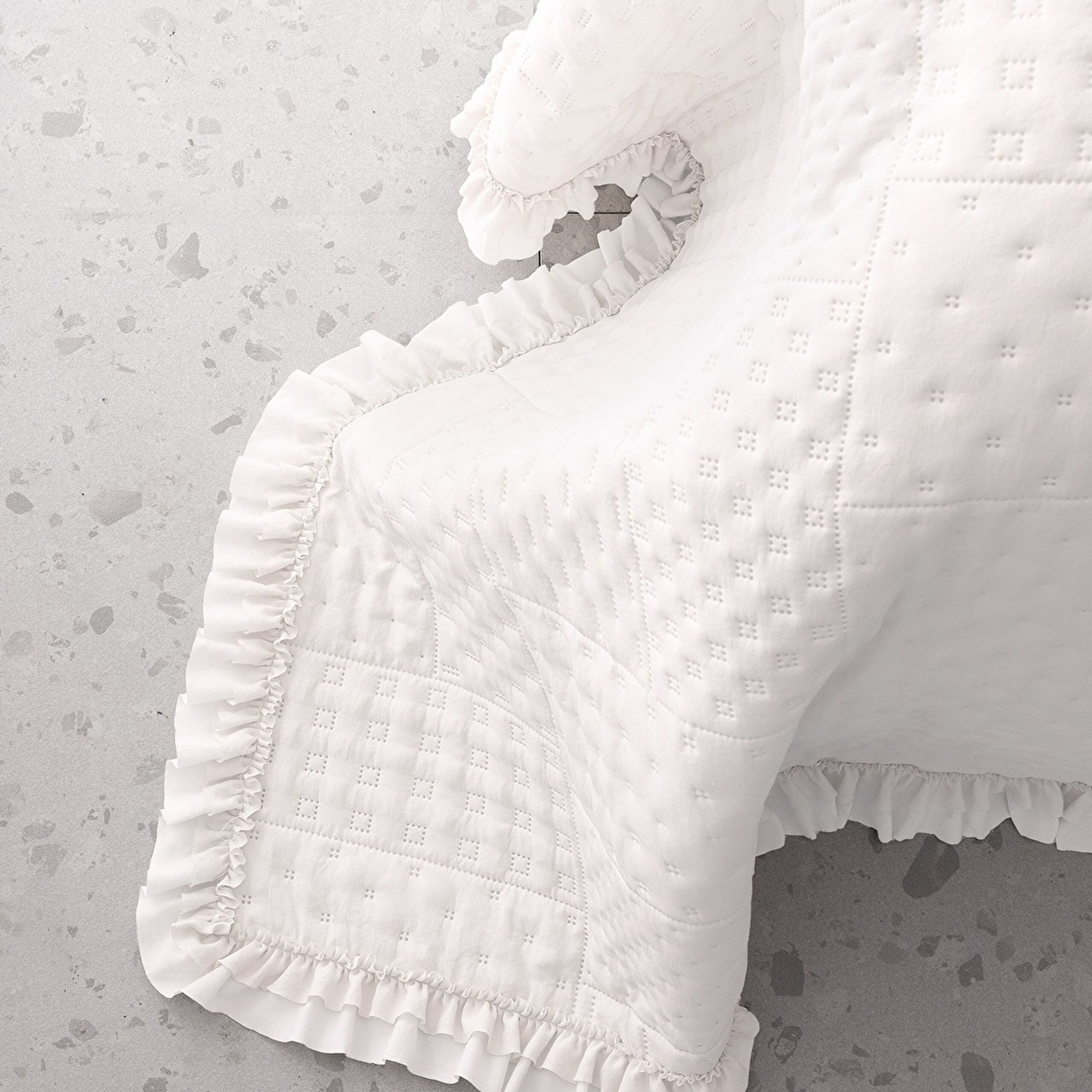 Couvre-lit simple Medus - Blanc - 6