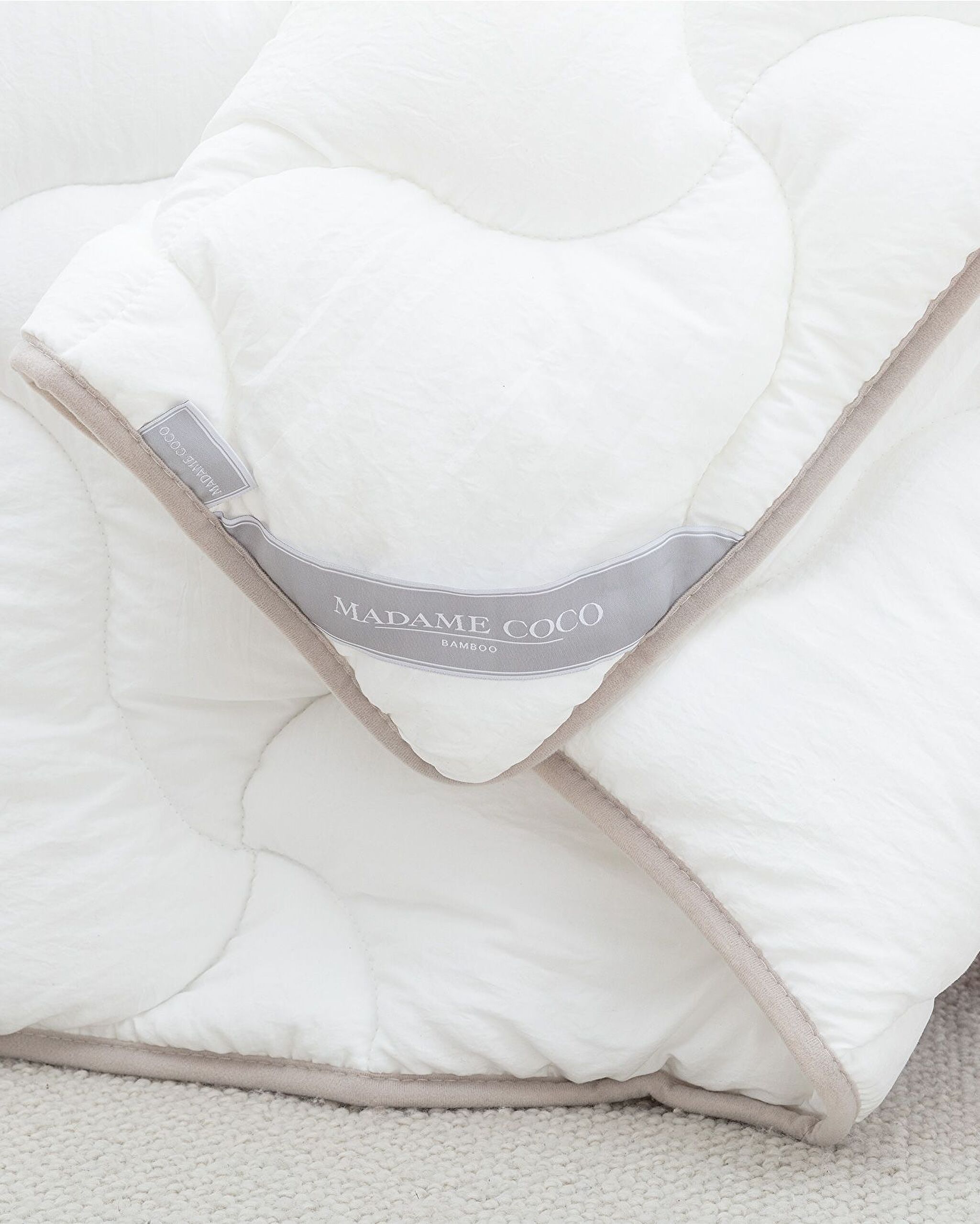 Odette Single Bamboo Quilt - White - 1