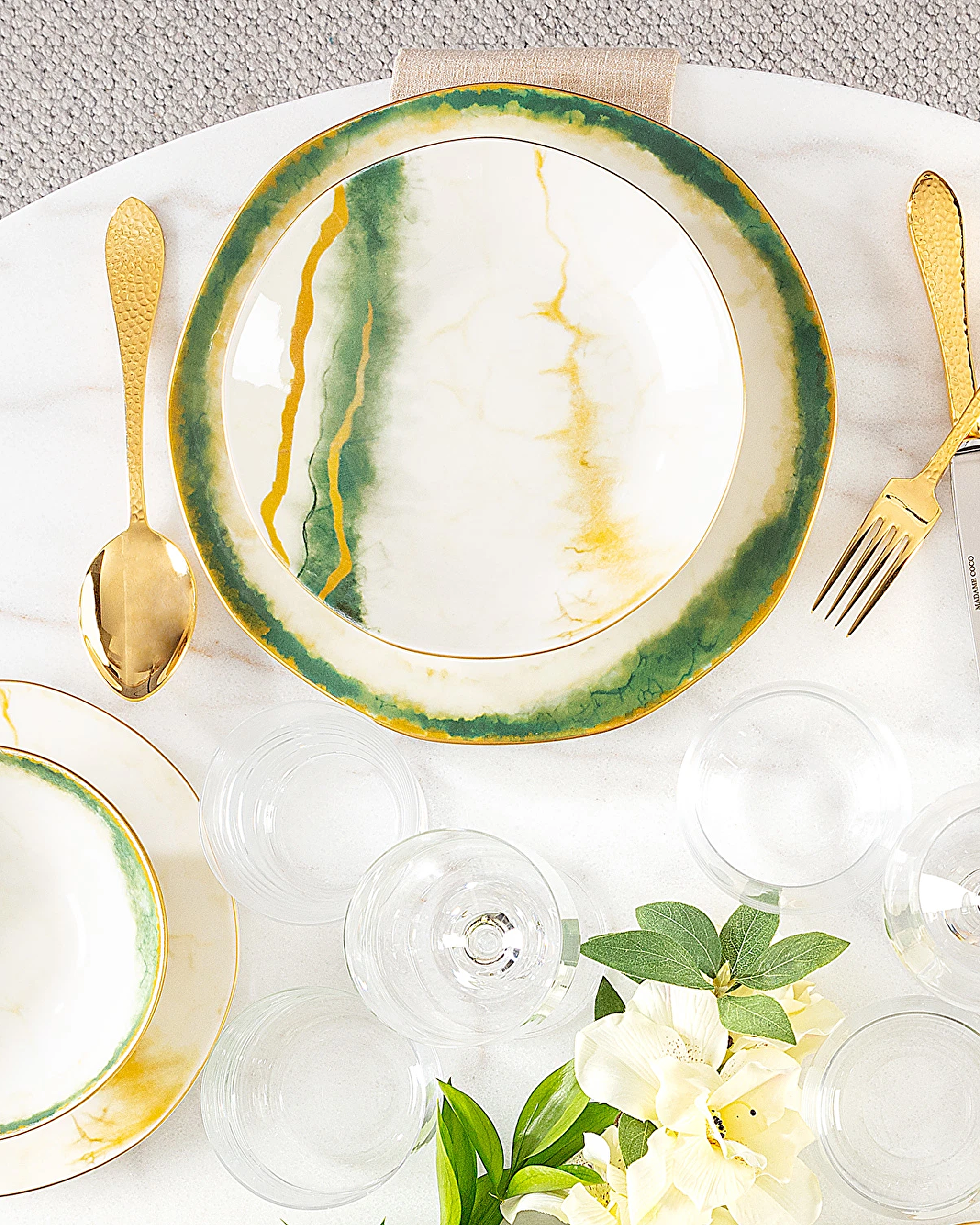 Service de table Mining 24 pièces pour 6 personnes - Vert - 1