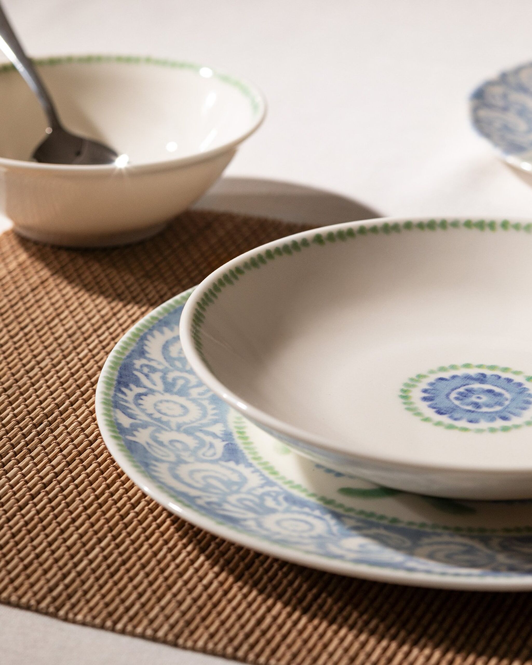 Service de table 24 pièces Manon pour 6 personnes - Bleu/Menthe - 5