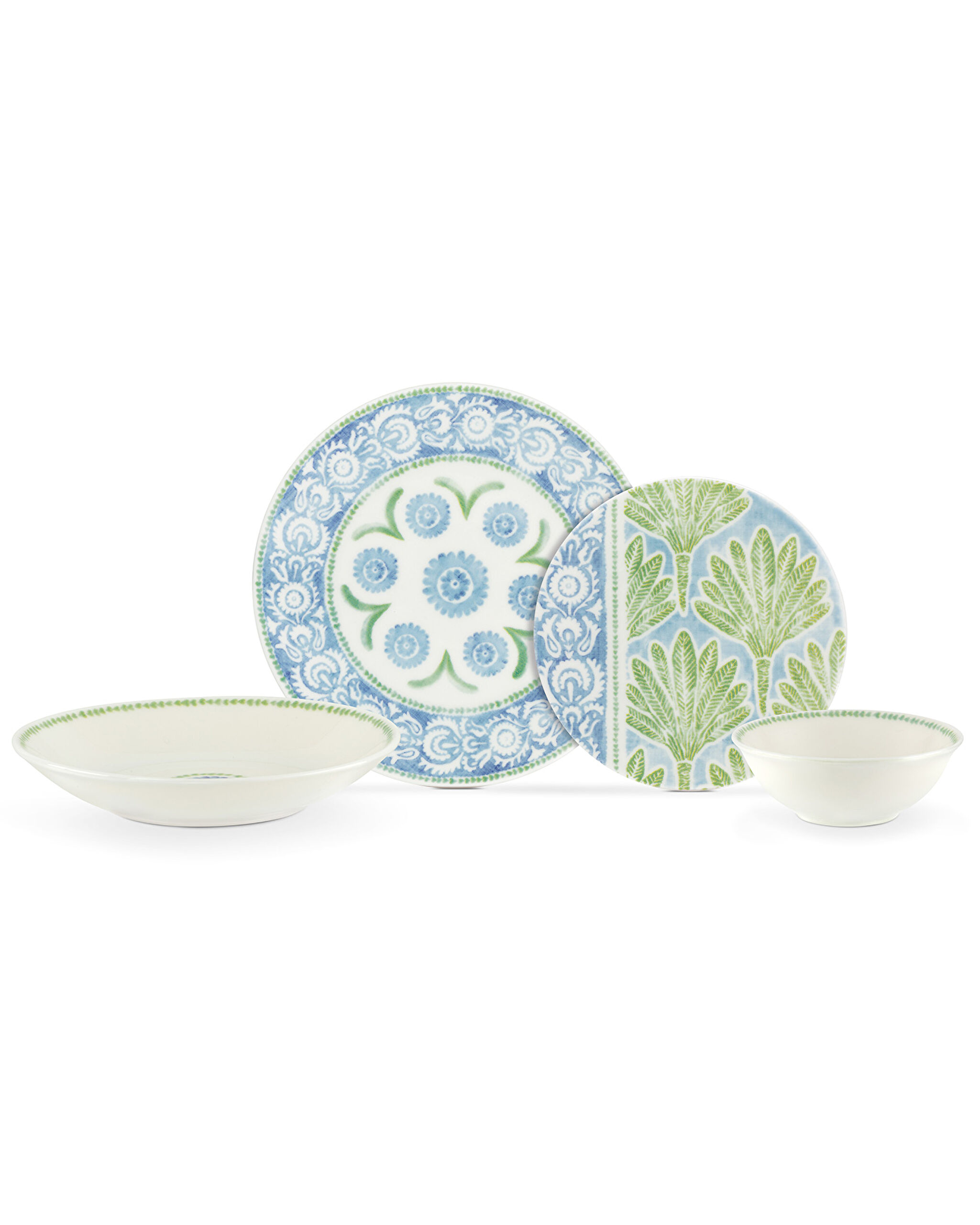 Service de table 24 pièces Manon pour 6 personnes - Bleu/Menthe - 8