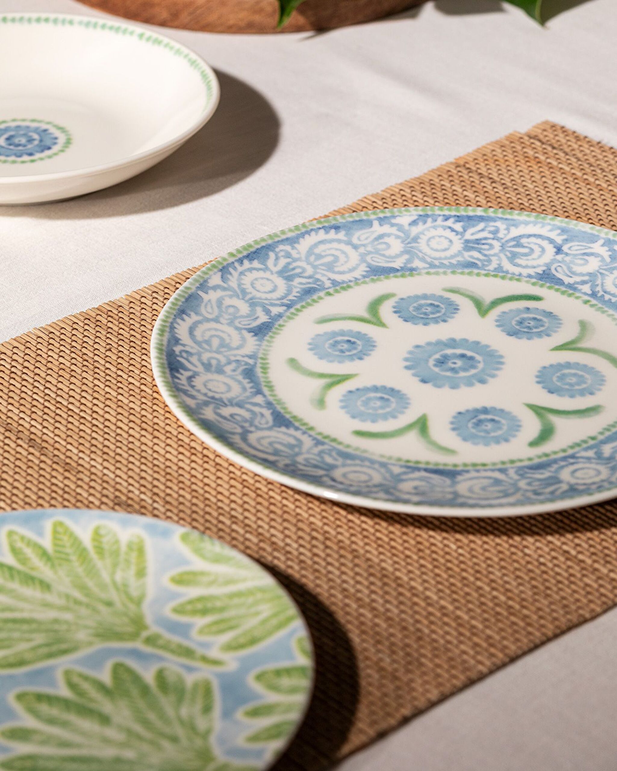 Service de table 24 pièces Manon pour 6 personnes - Bleu/Menthe - 6