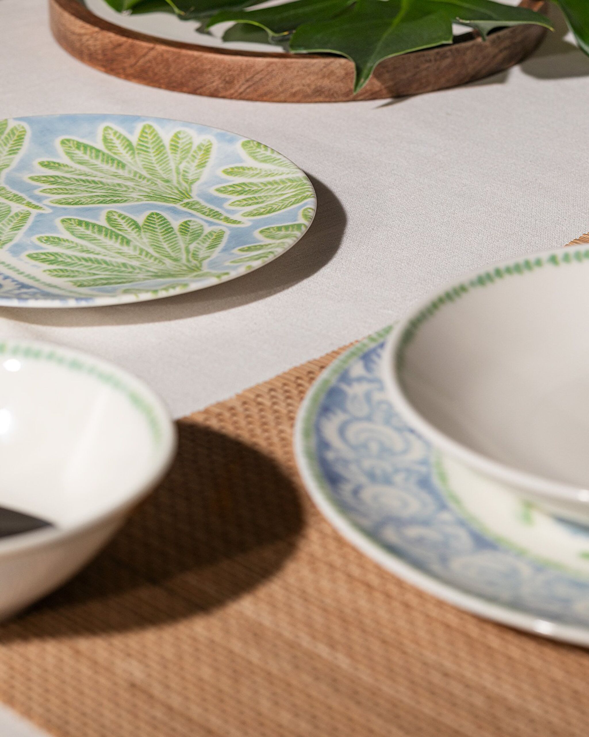 Service de table 24 pièces Manon pour 6 personnes - Bleu/Menthe - 2