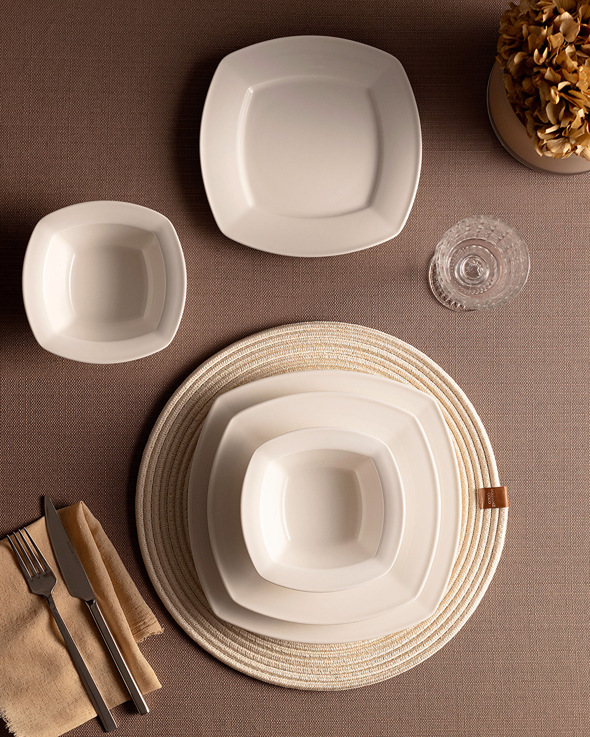 Service de table Noya 24 pièces pour 6 personnes - Blanc - 1