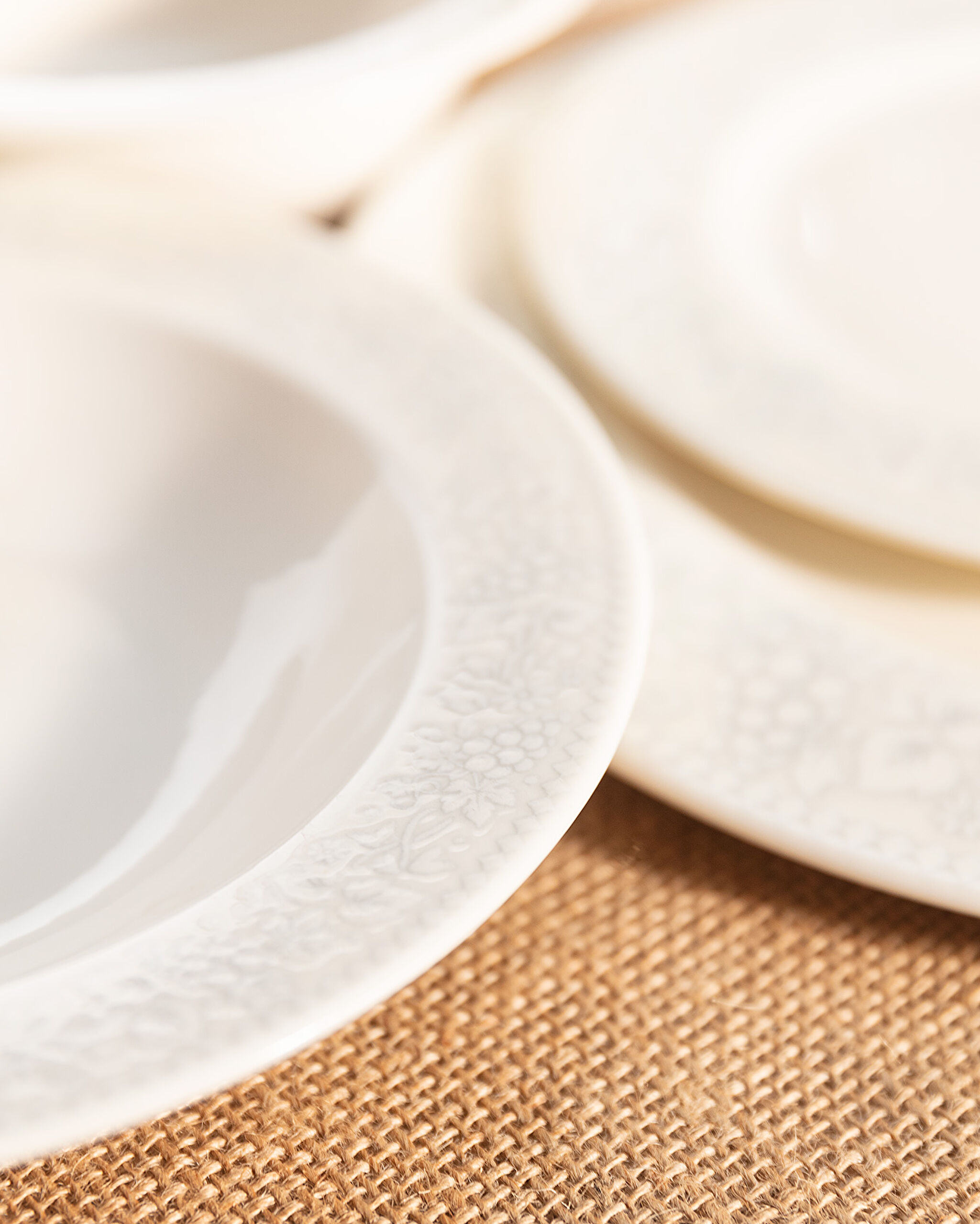 Service de table Histoire 24 pièces pour 6 personnes - Gris/Blanc - 2