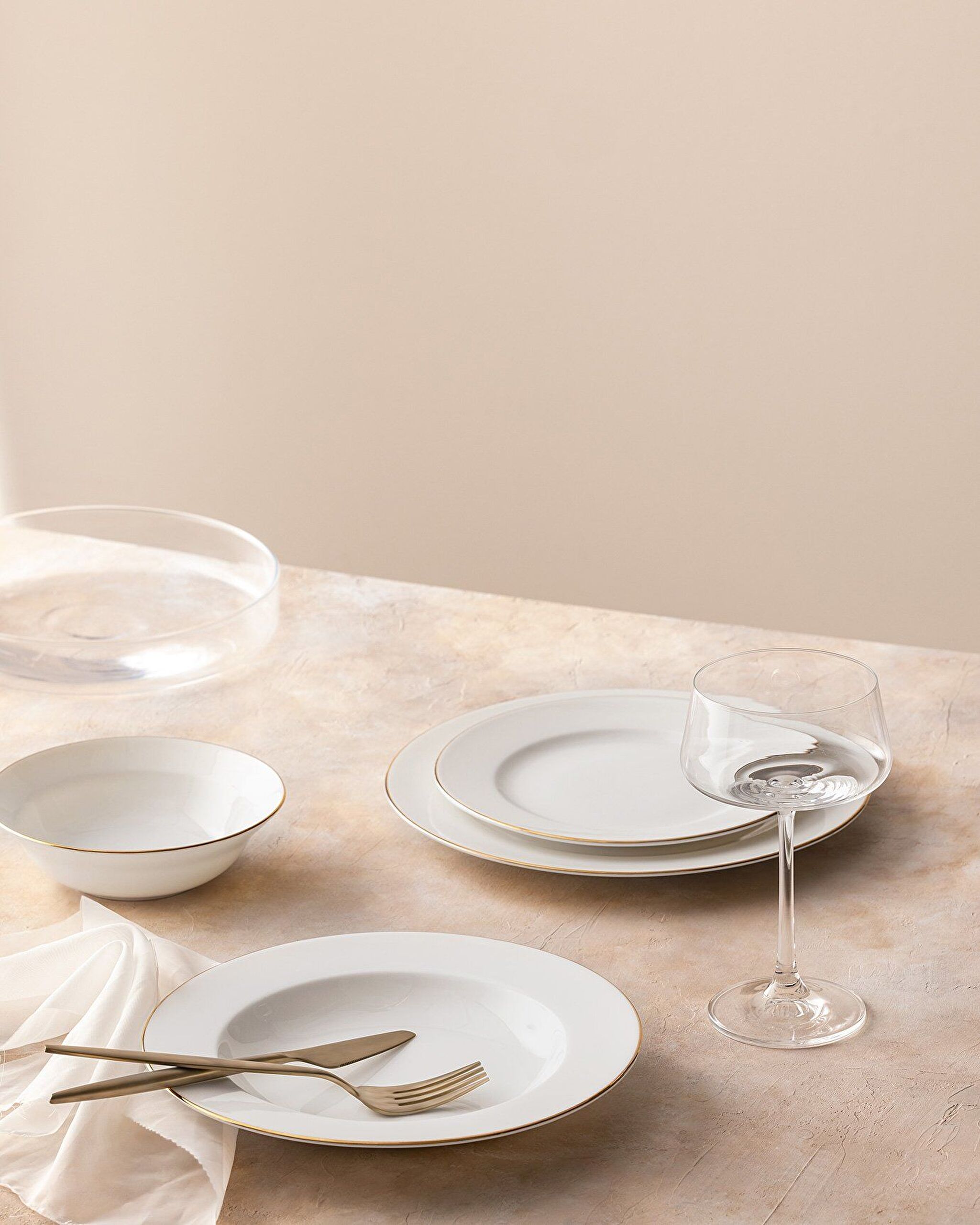 Galena 24 Piece Dinner Set Gold/platinum - 1