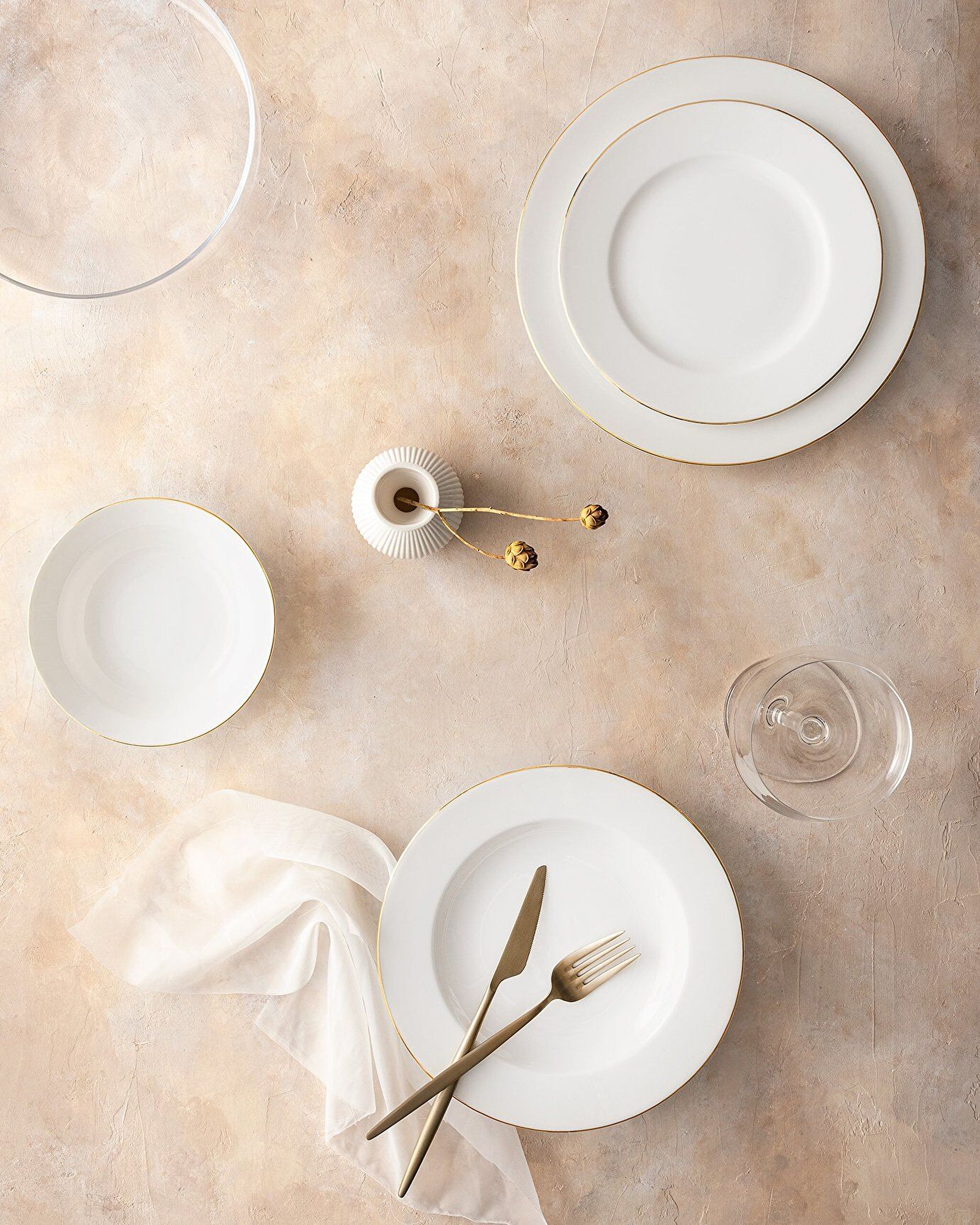 Galena 24 Piece Dinner Set Gold/platinum - 0