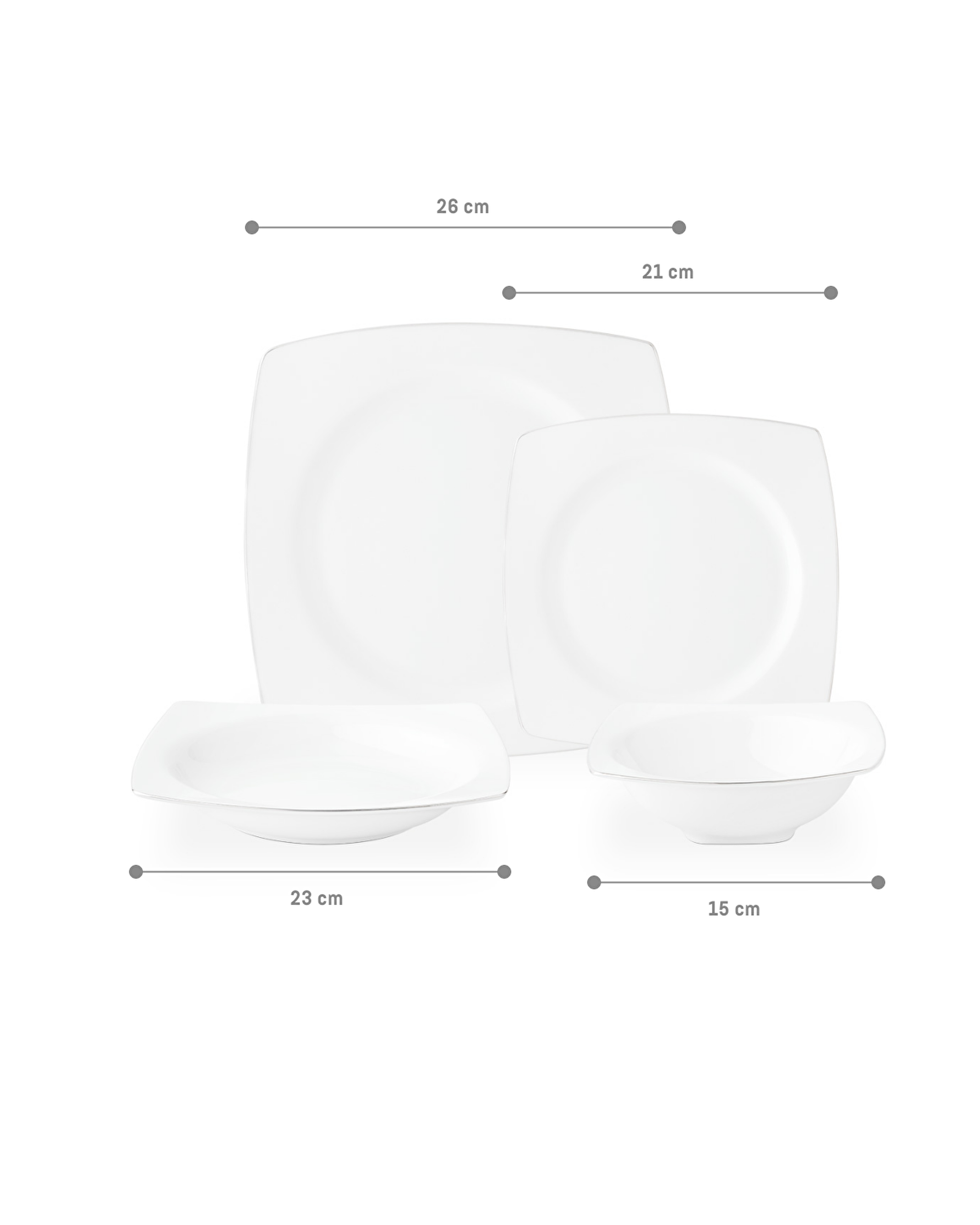 Nova 24 Piece Dinner Set Gold/platinum - 5