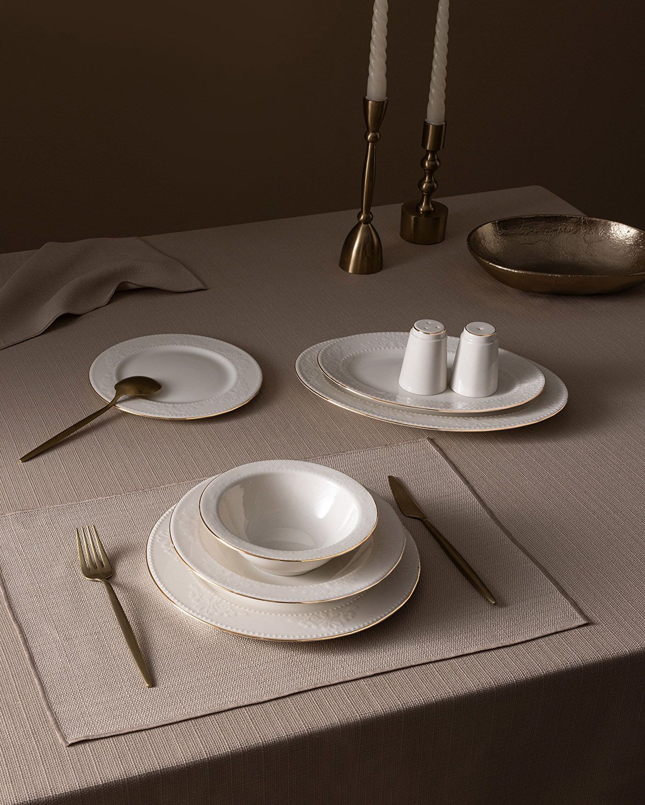 Odette 28 Piece Dinner Set Gold/platinum - 0