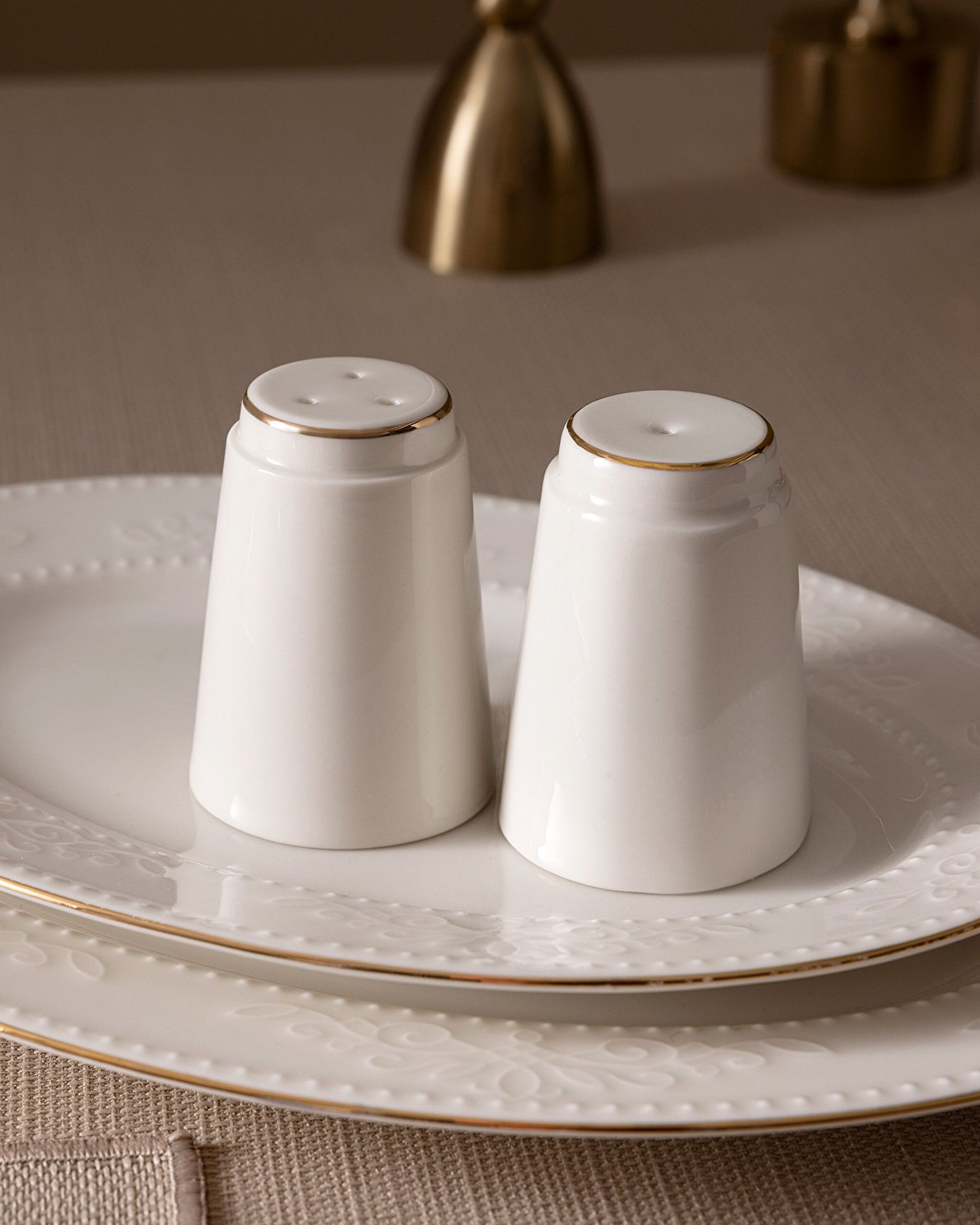 Odette 28 Piece Dinner Set Gold/platinum - 5