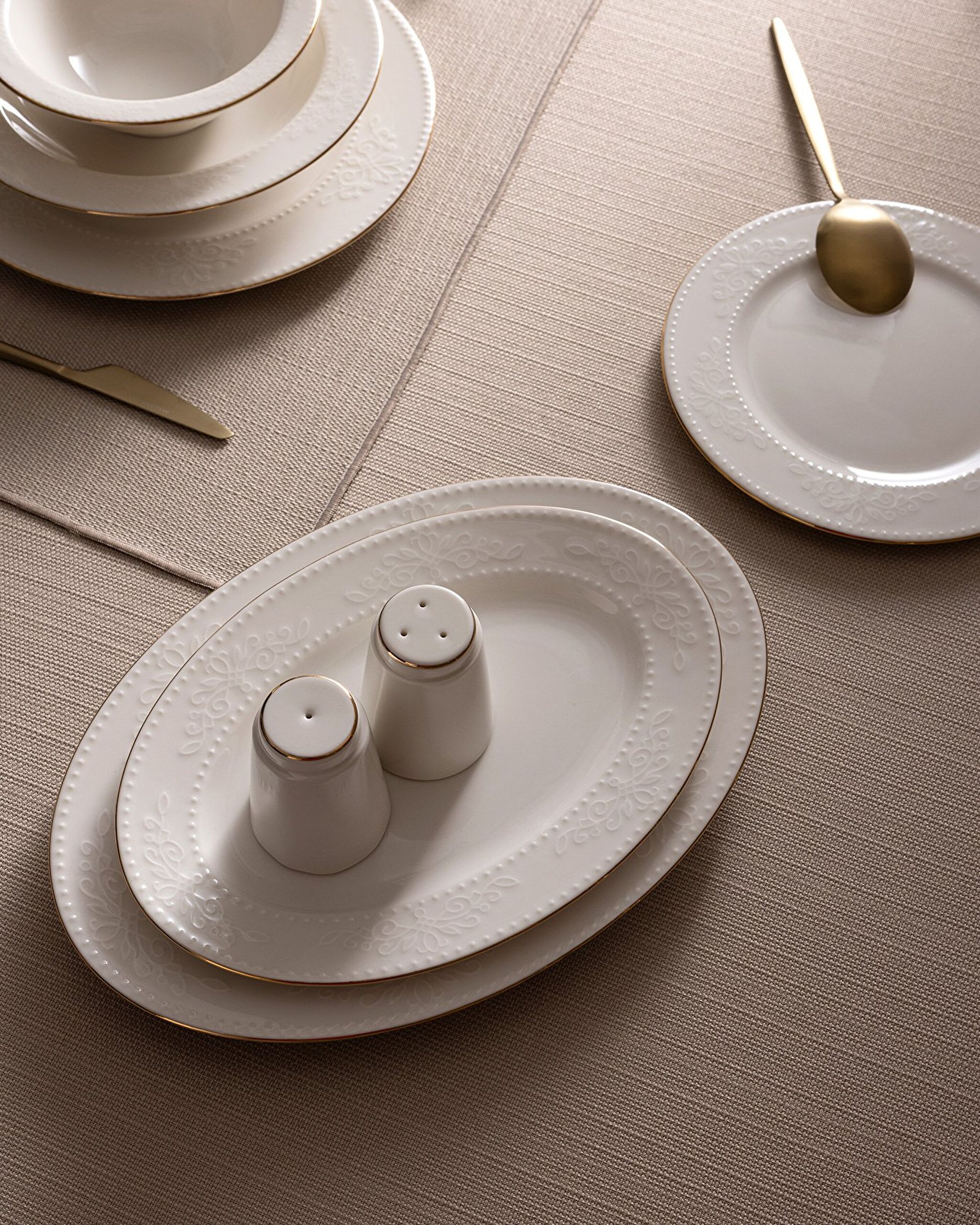 Odette 28 Piece Dinner Set Gold/platinum - 2