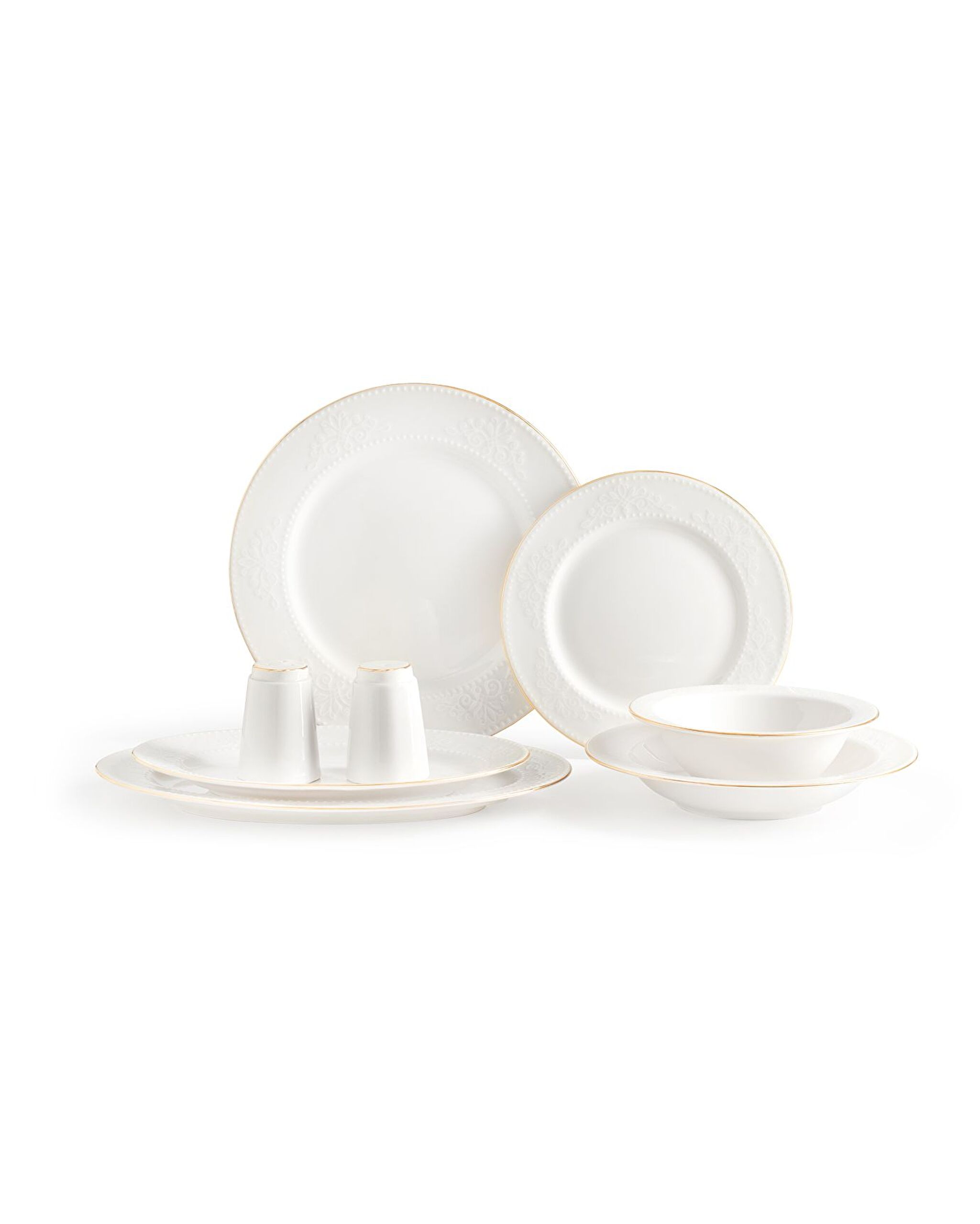 Odette 28 Piece Dinner Set Gold/platinum - 7